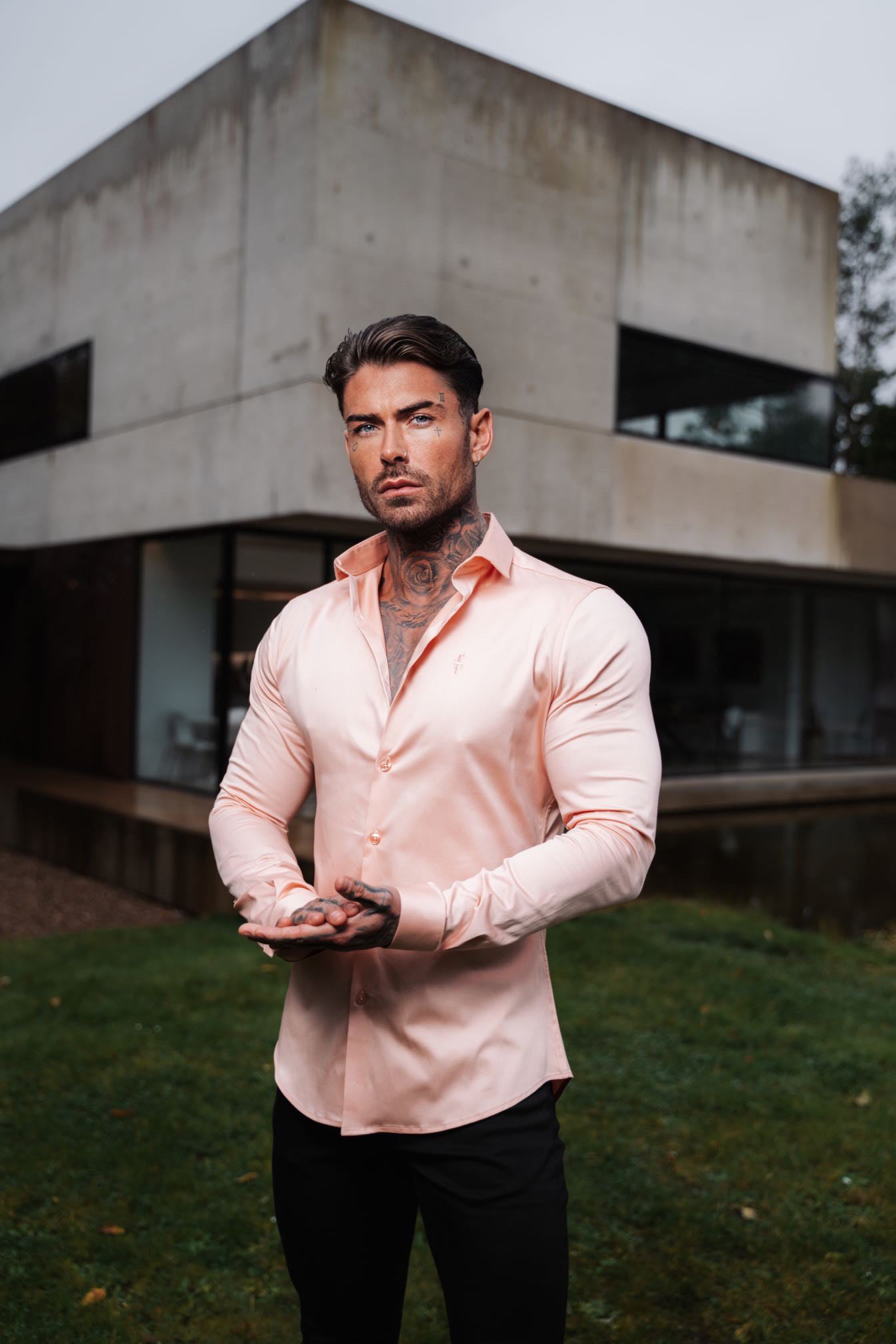 Slim Sateen Peach Long Sleeve - FS965