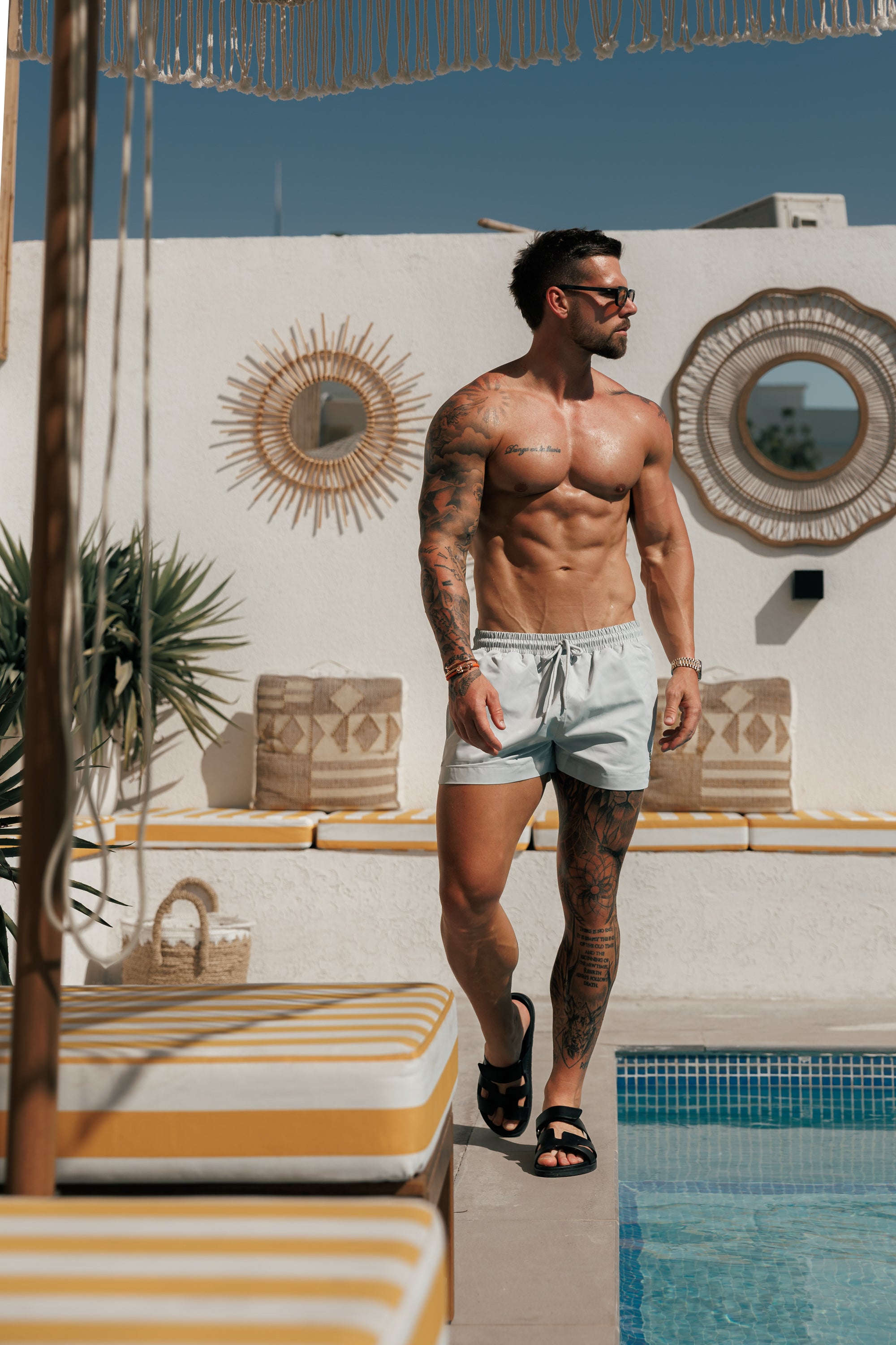Light Grey / Silver Swim Shorts - FSH1323