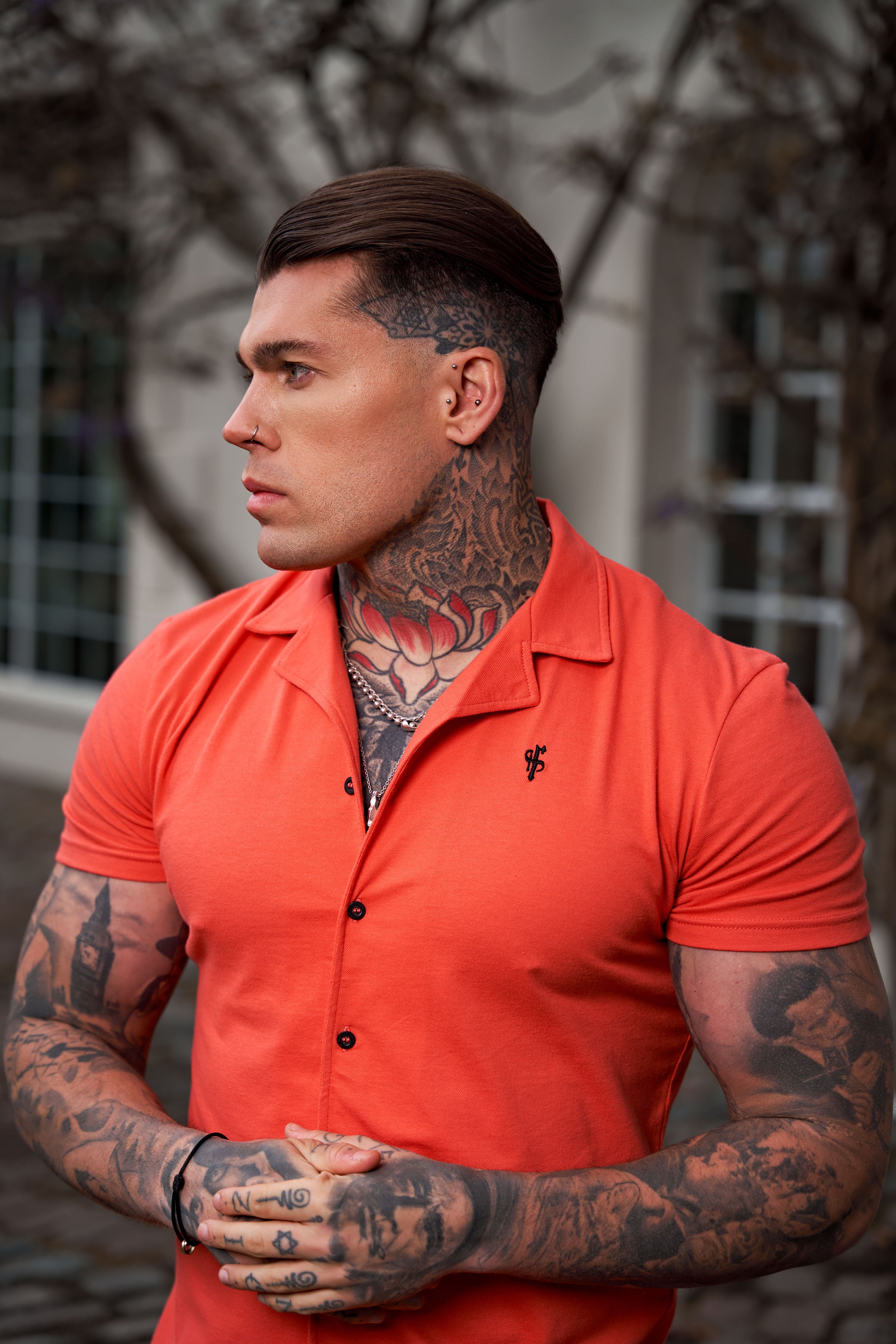 Stretch Coral Pique Revere Shirt Short Sleeve - FSH1080