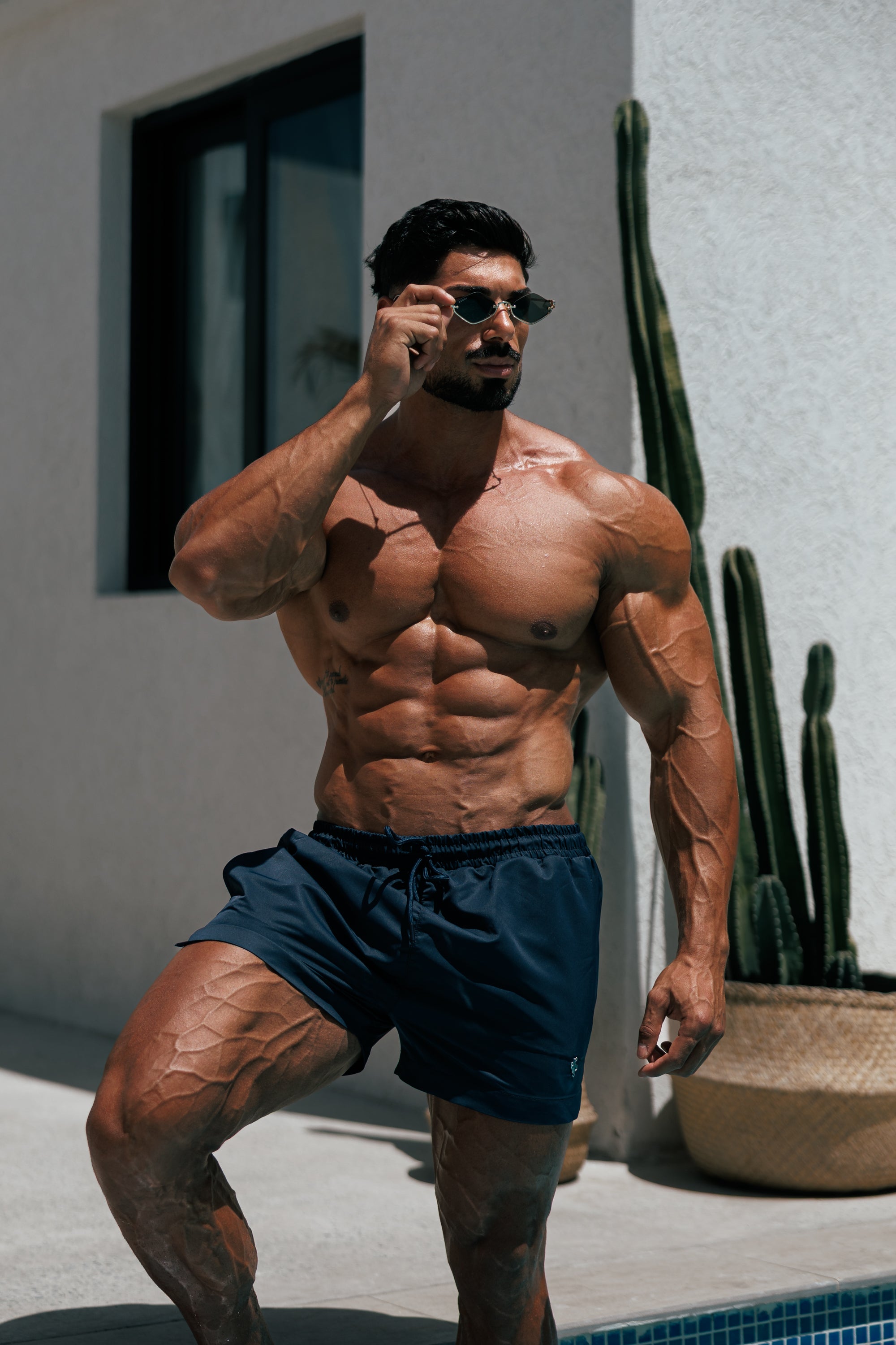 Navy / Silver Swim Shorts - FSH1322