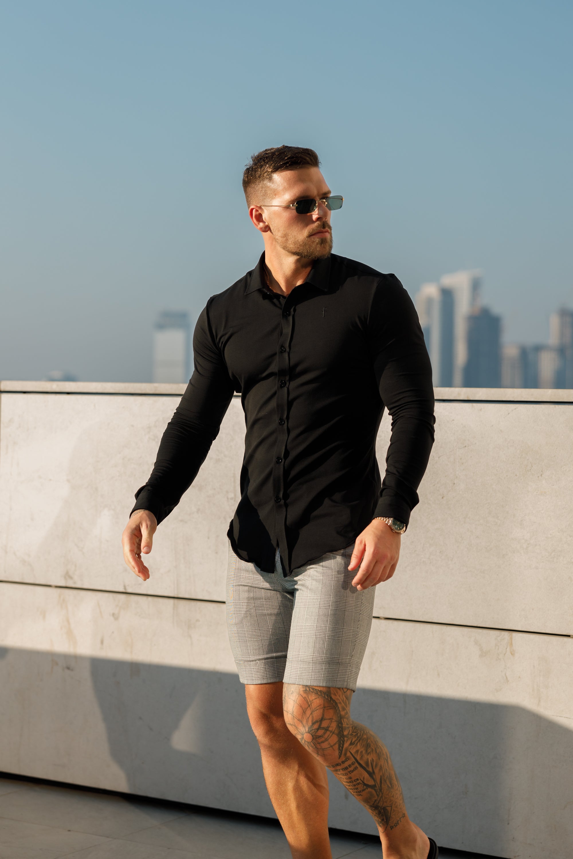 Fitted Black Long Sleeve Jersey - FSD004