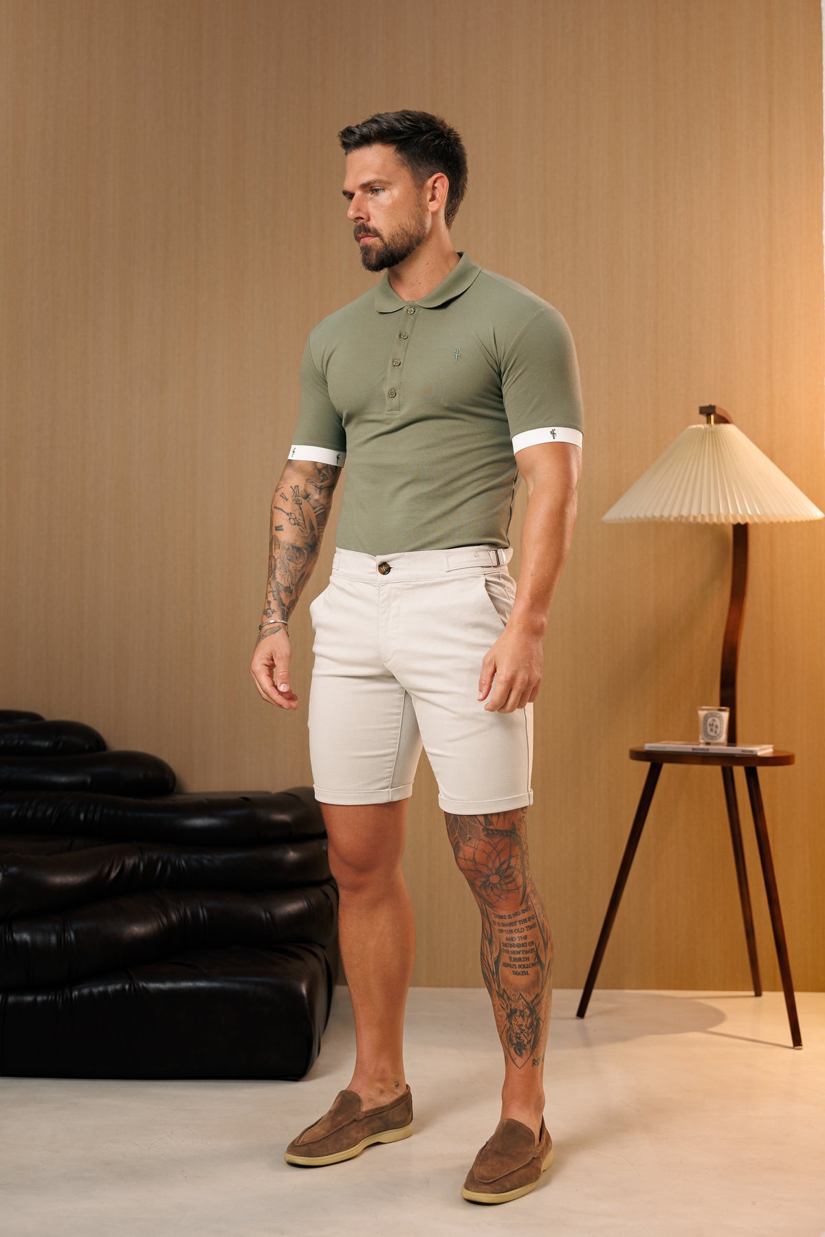 Olive Polo with FS Elastic Sleeve Branding - FSH1556
