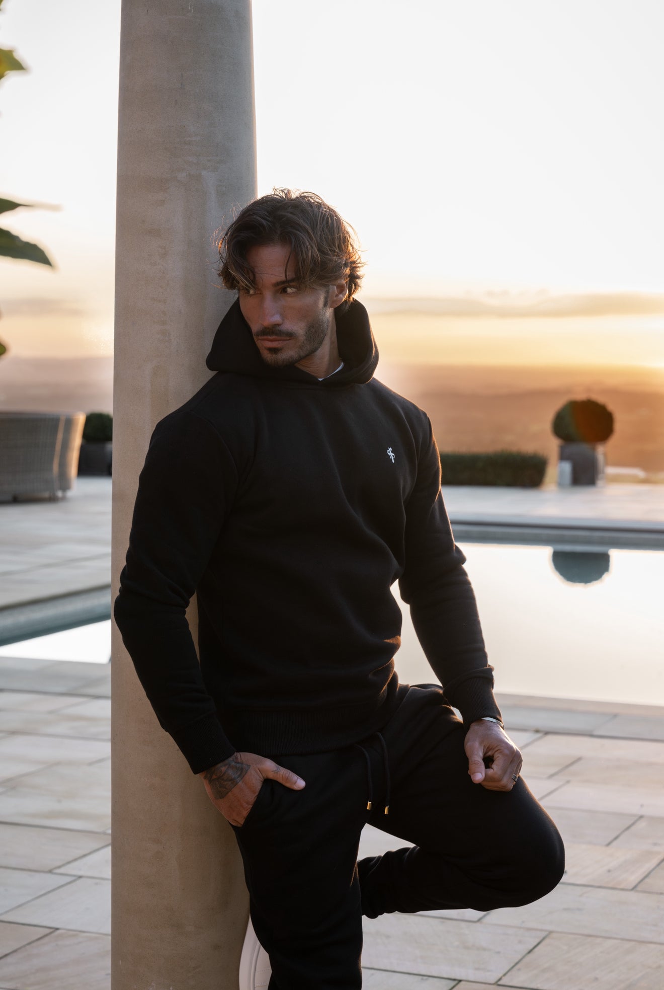 Plain Black Hoodie With FS Branding - FSH1189