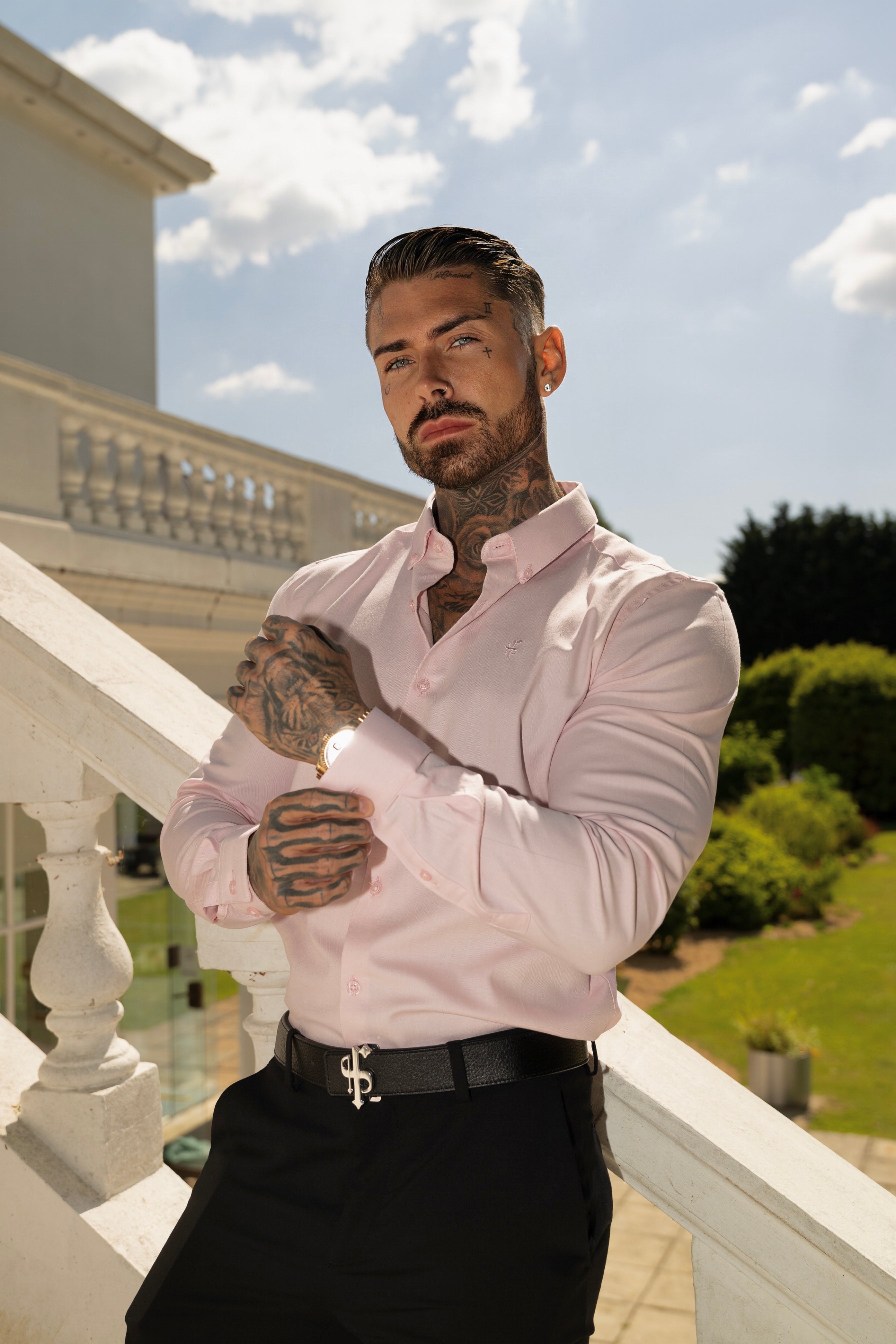 Classic Stretch Oxford Long Sleeve Pink - FS1016