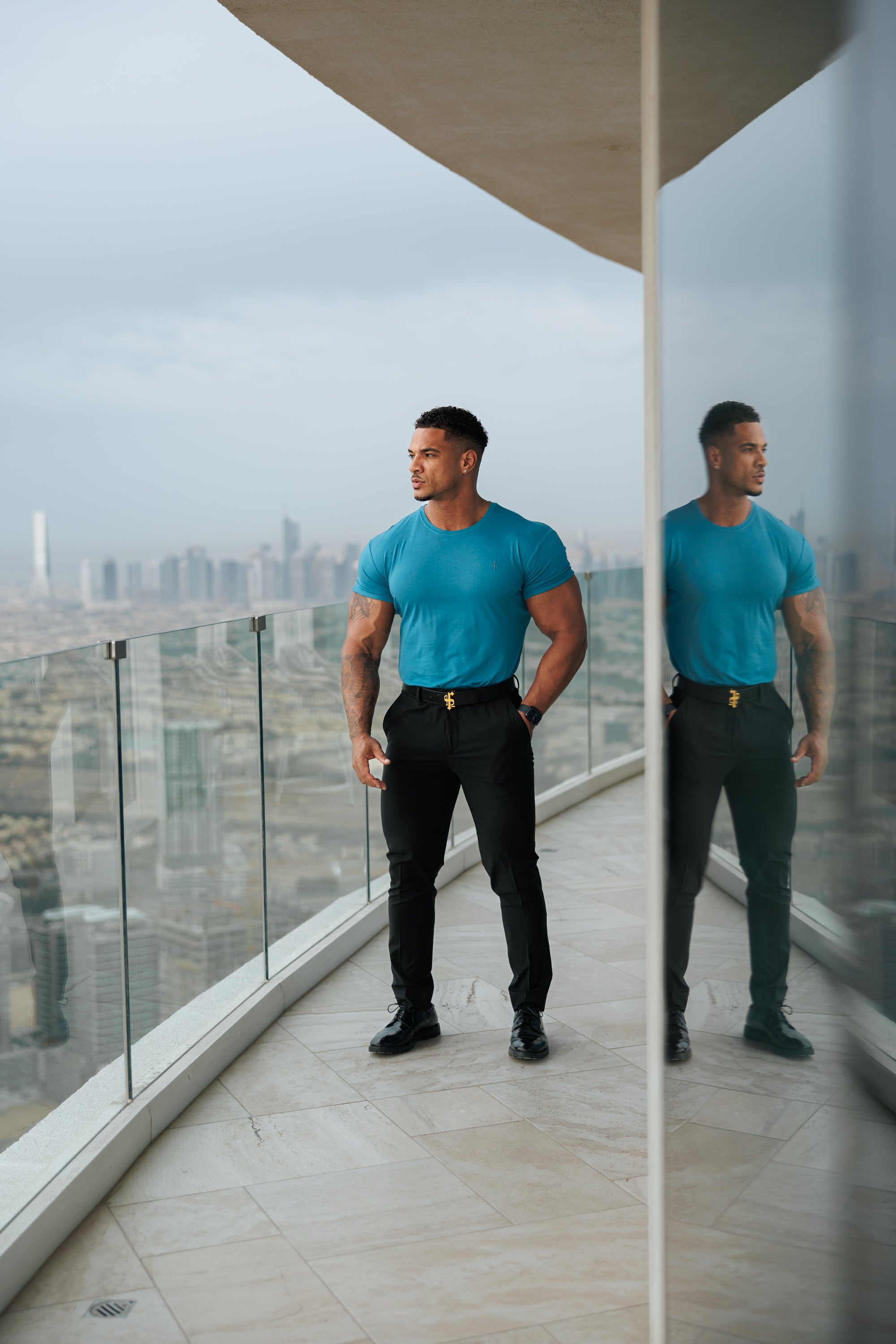 Airforce Blue Bamboo Crew - FSH1180