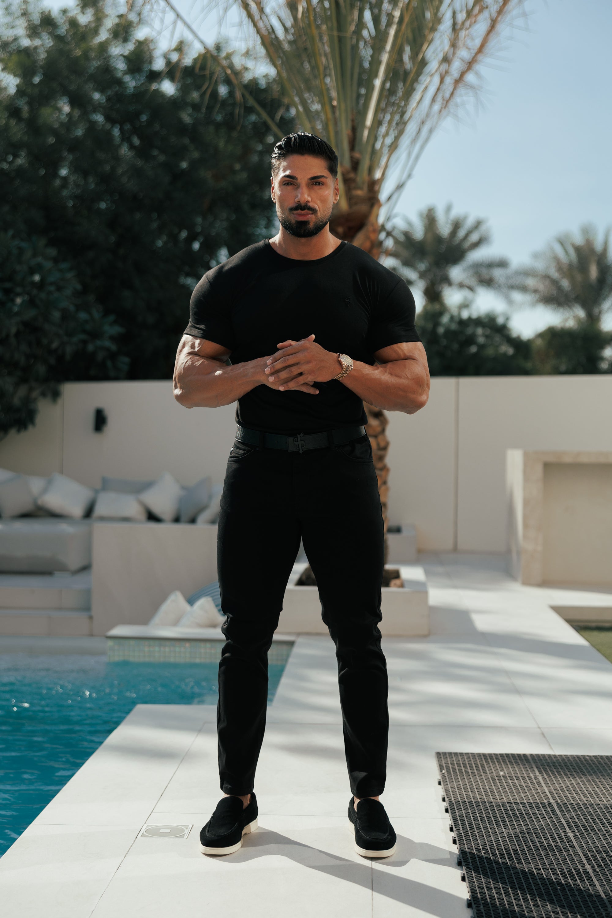 Black Relaxed Tencel Jeans - FSJEAN019