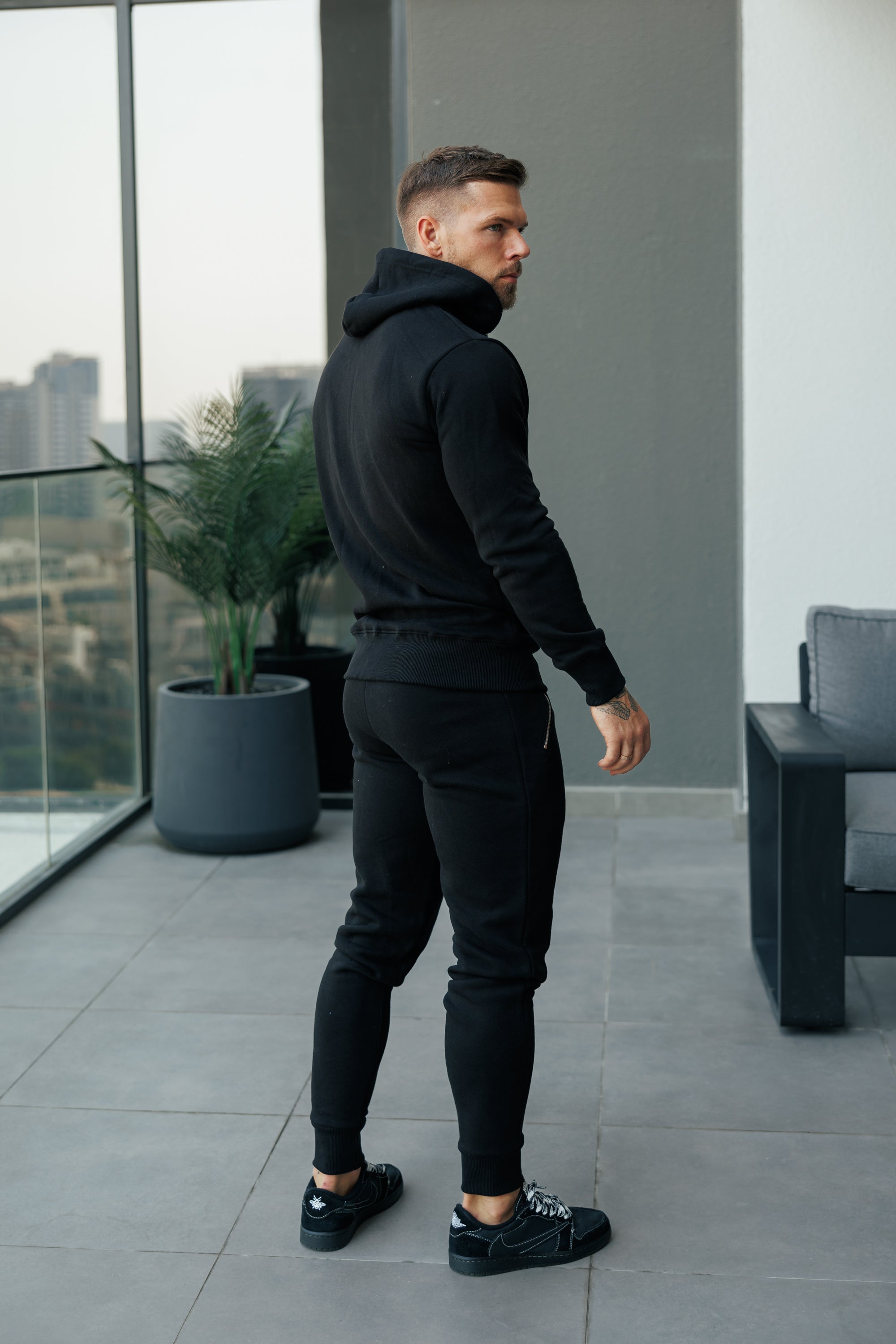 Black / Silver Bottoms with Zipped Pockets - FSH1253