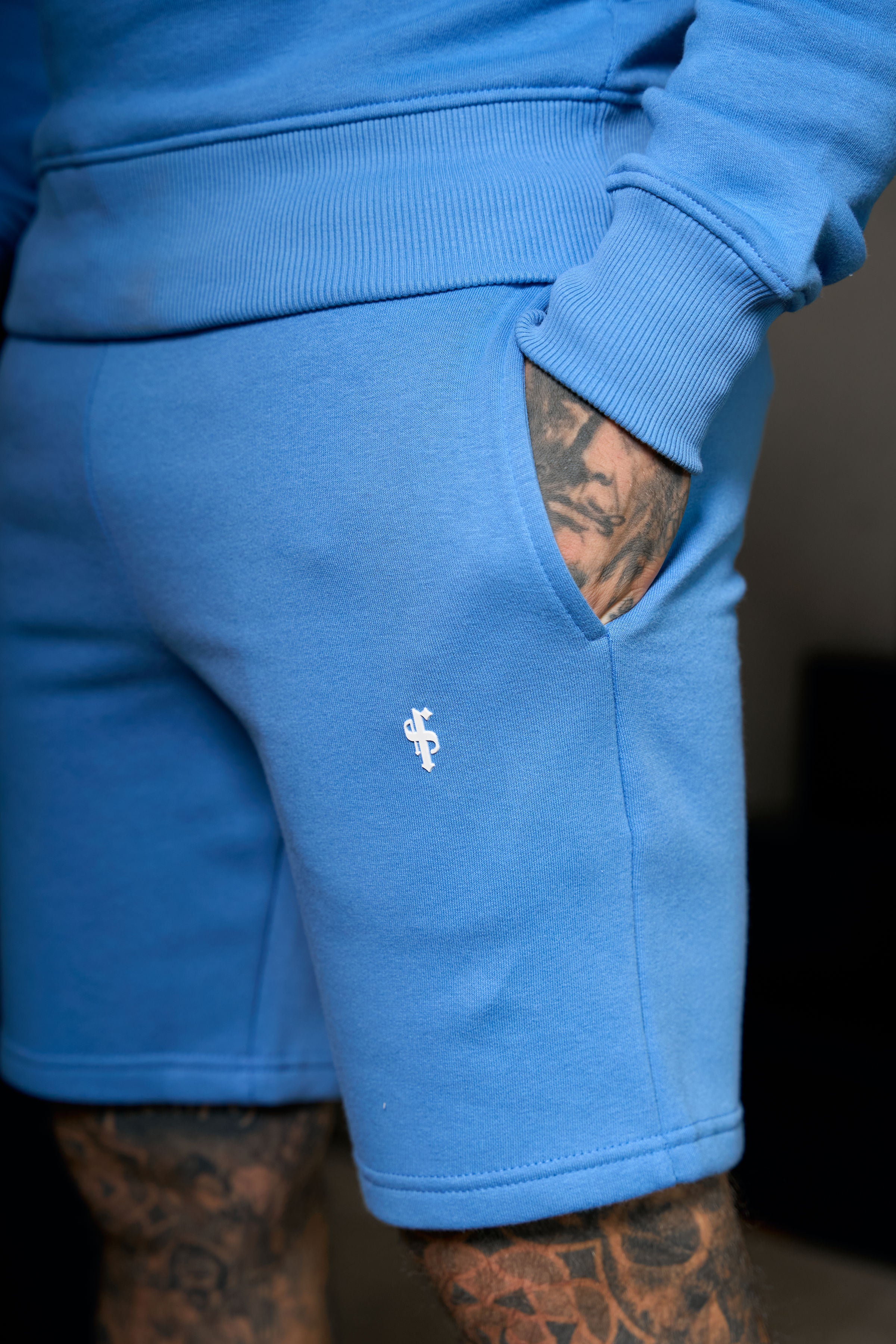 Plain Blue Shorts with FS Branding - FSH1206