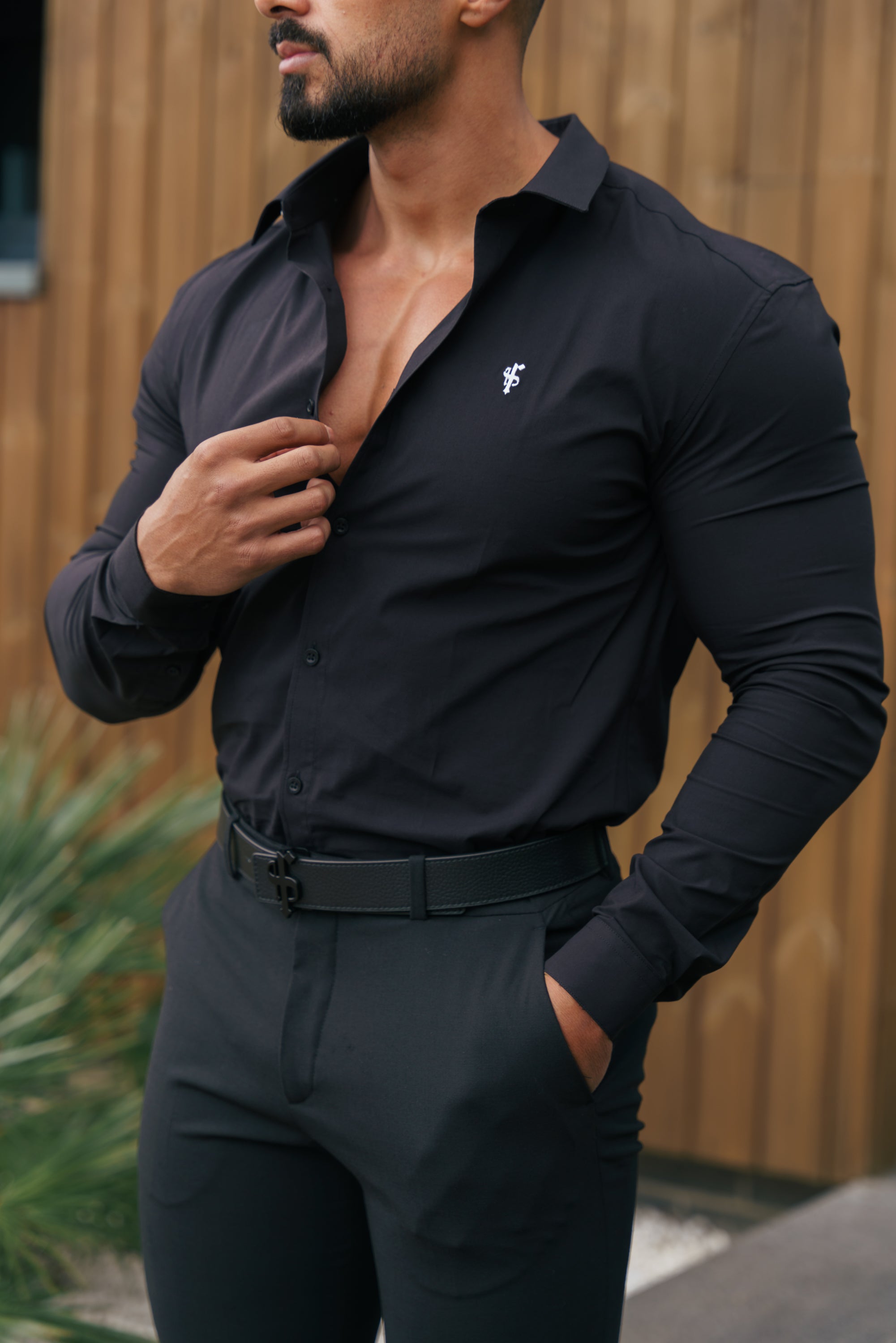 Super Slim Stretch Black LS - FS1092