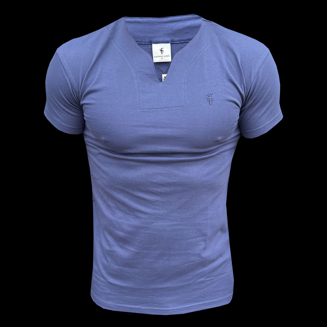 Advanced V Neck Crew Short Sleeve Navy - FSH1014