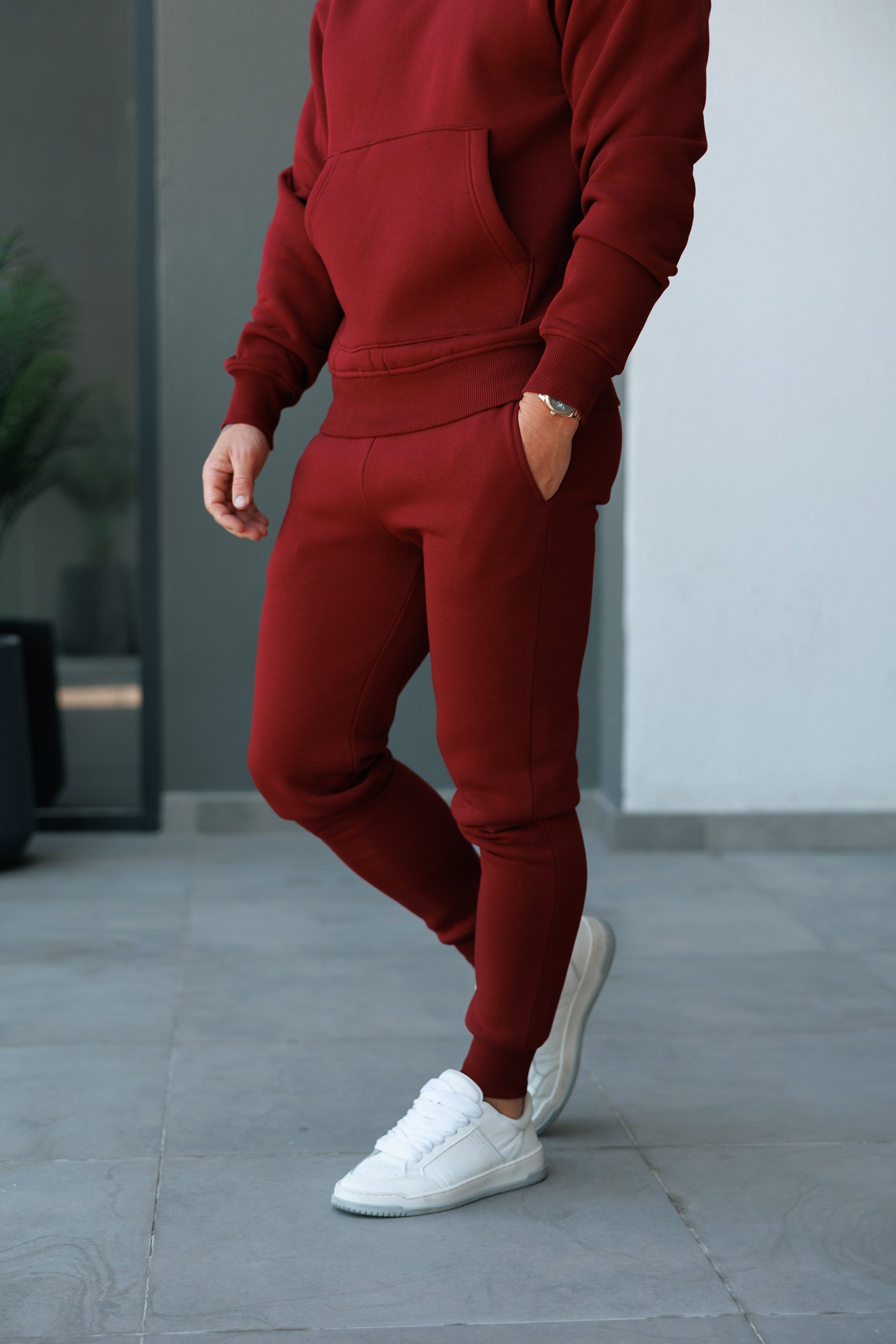 Burgundy Oversized Bottoms - FSR010