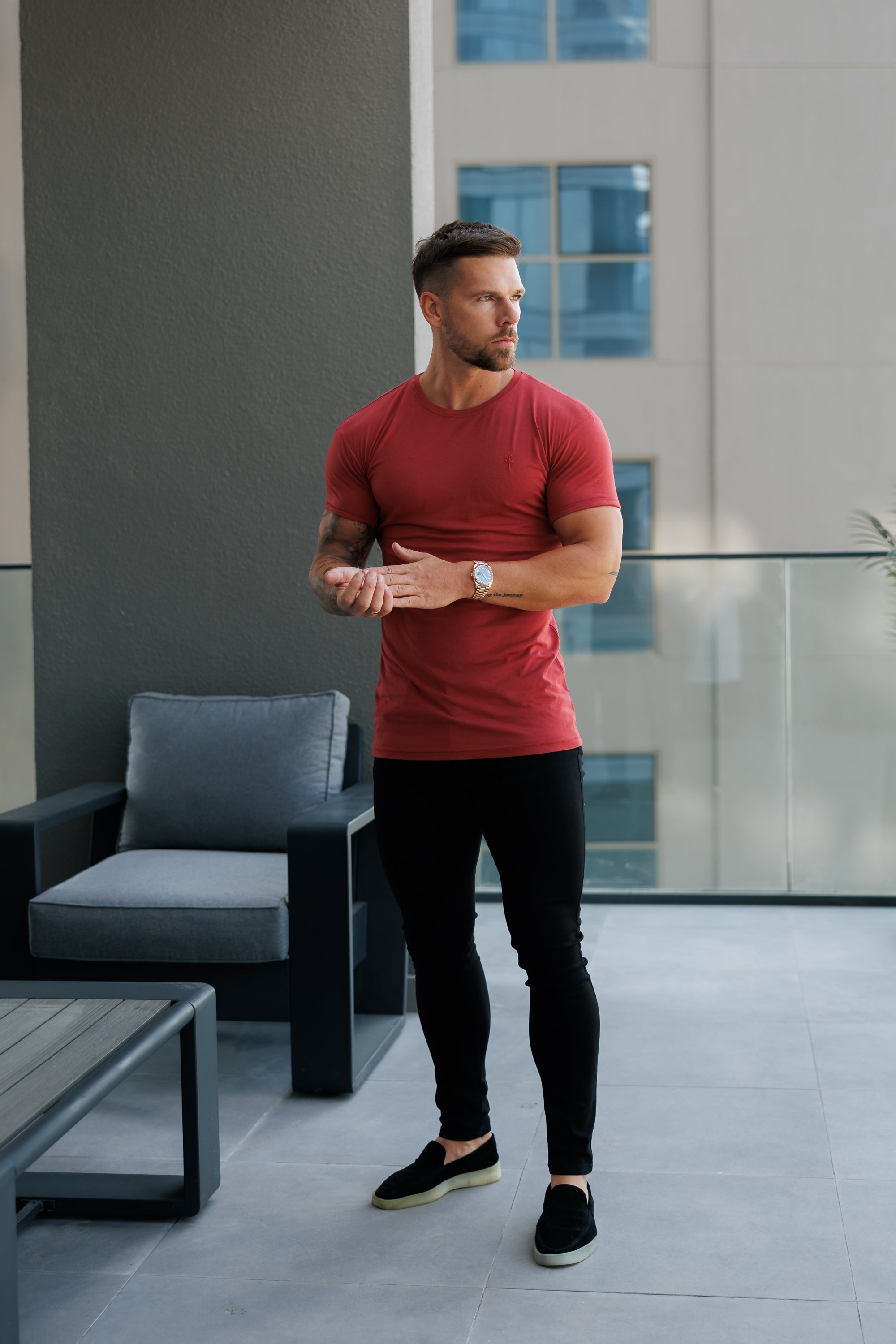 Brick Red Bamboo Crew - FSH1175