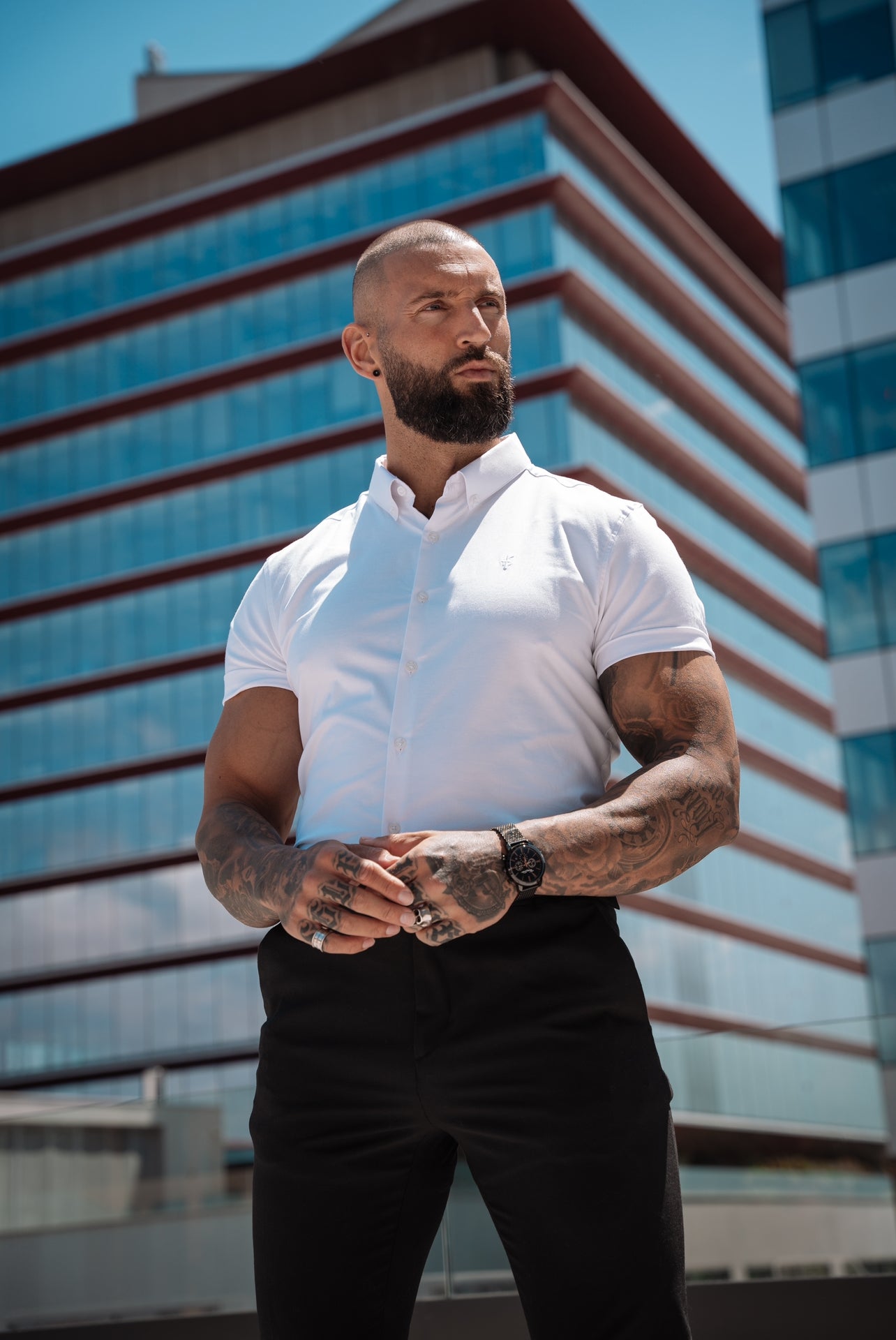 Classic Stretch Oxford Short Sleeve White - FS1015