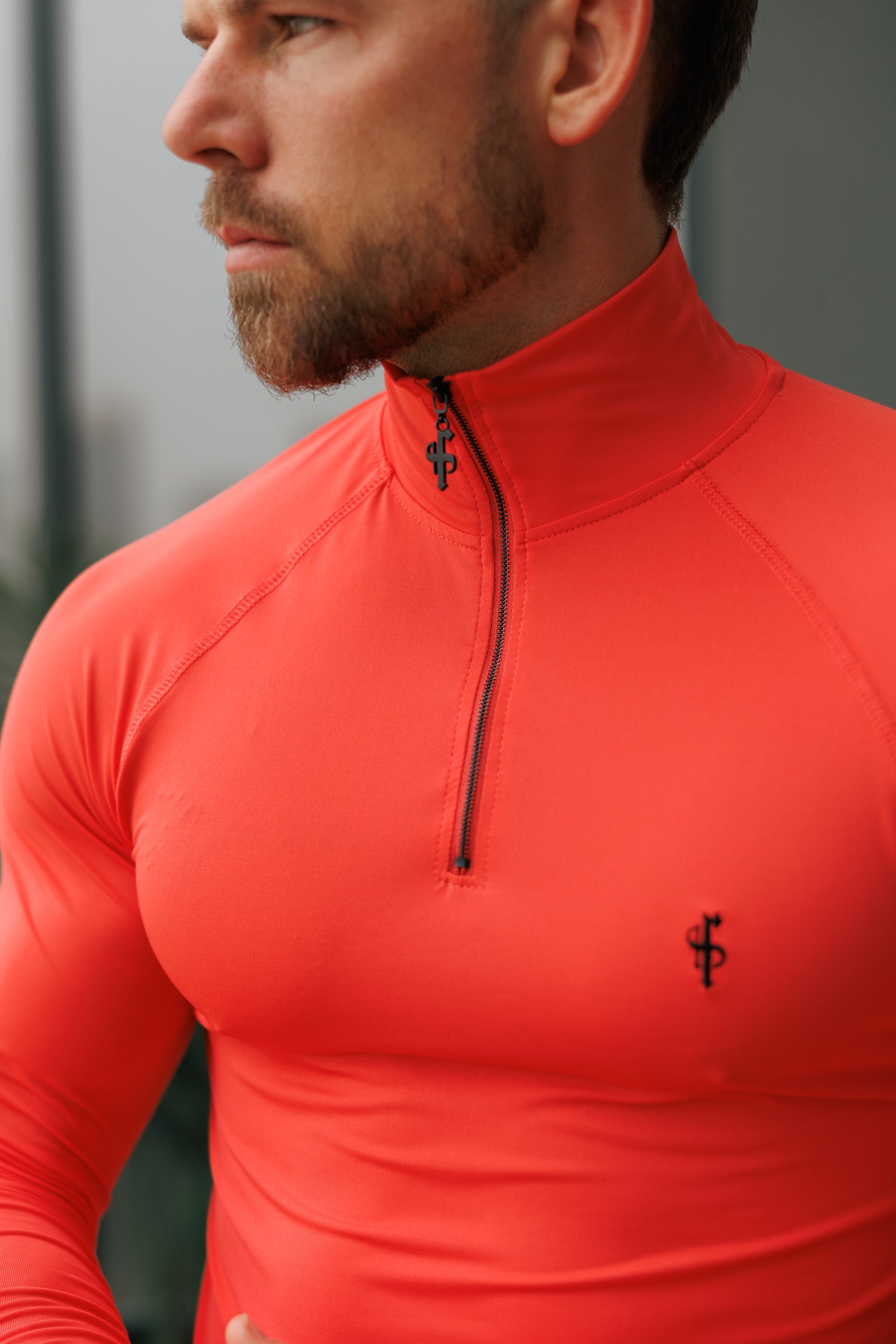 LS Coral Half Zip Gym Top - FSH1284