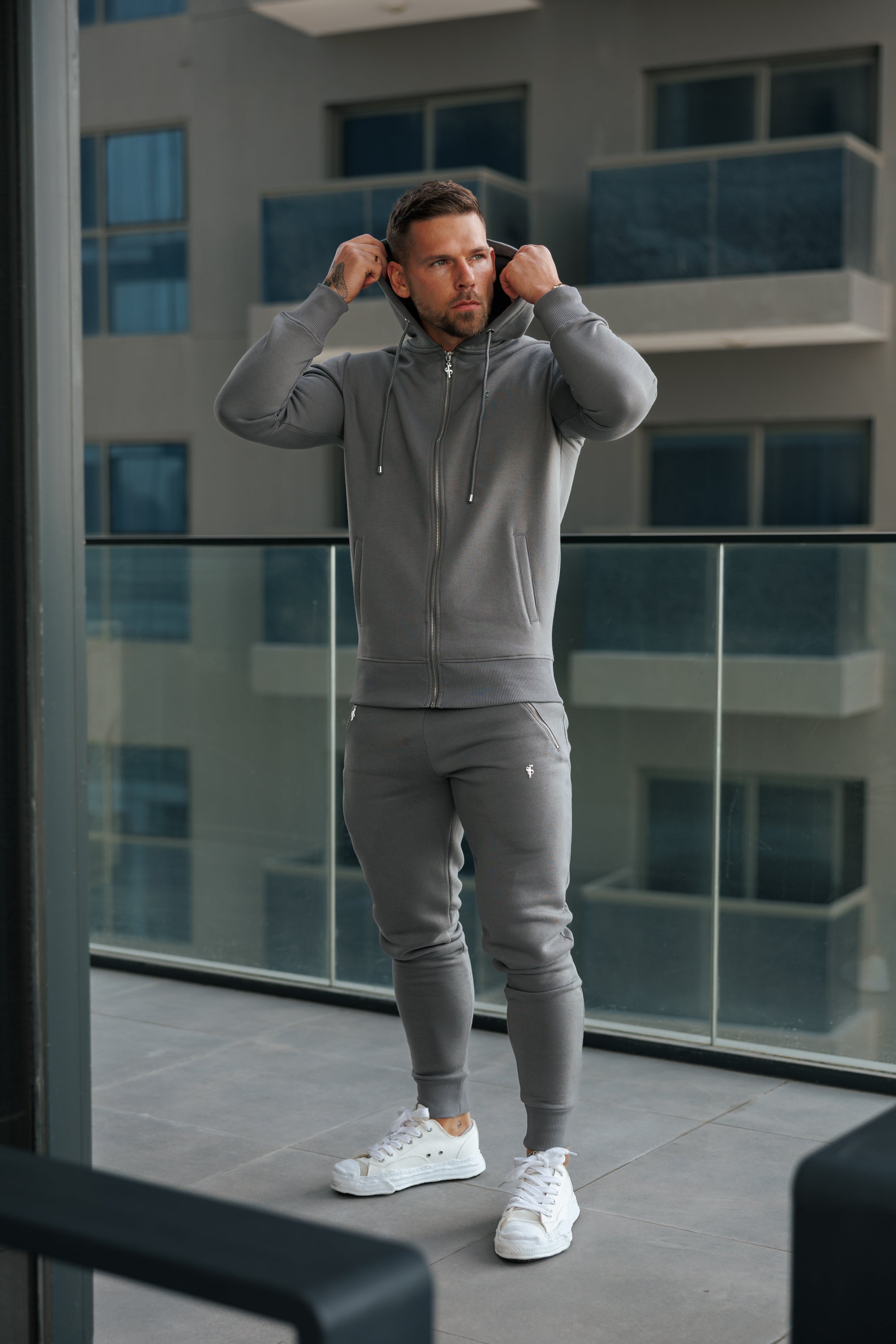 Charcoal / Silver Bottoms with Zipped Pockets - FSH1257