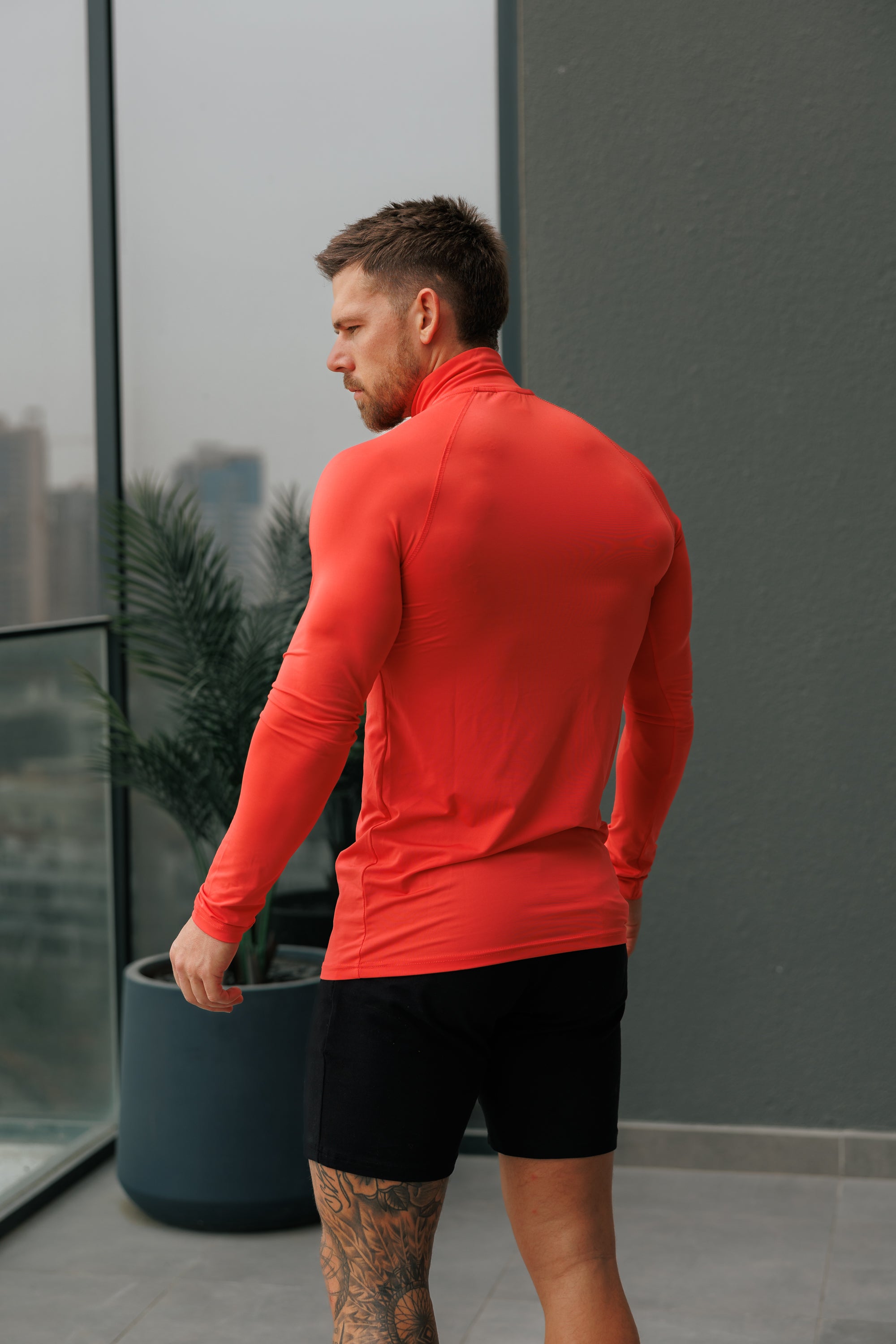 LS Coral Half Zip Gym Top - FSH1284