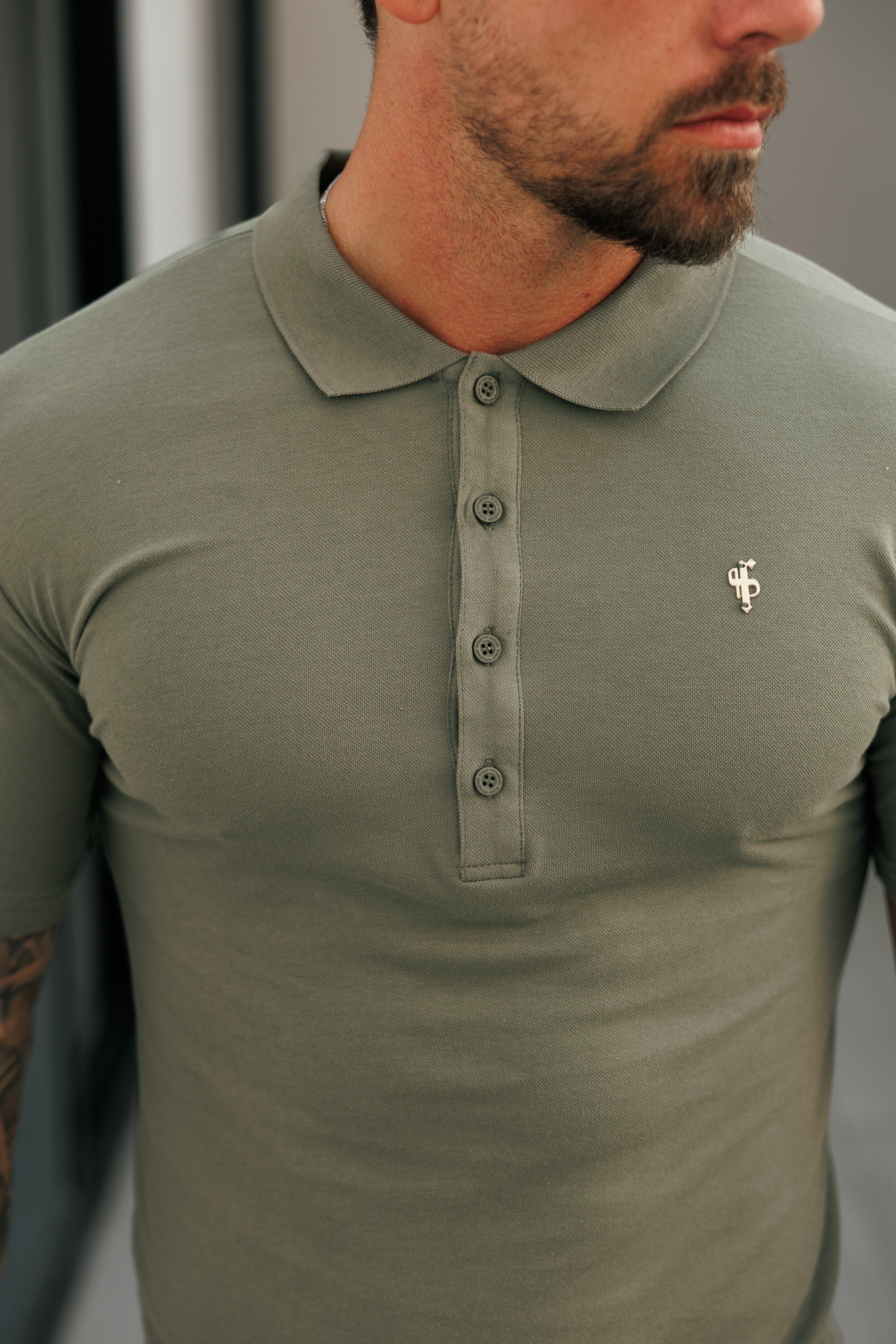 Olive / Gold Polo Shirt - FSH1408