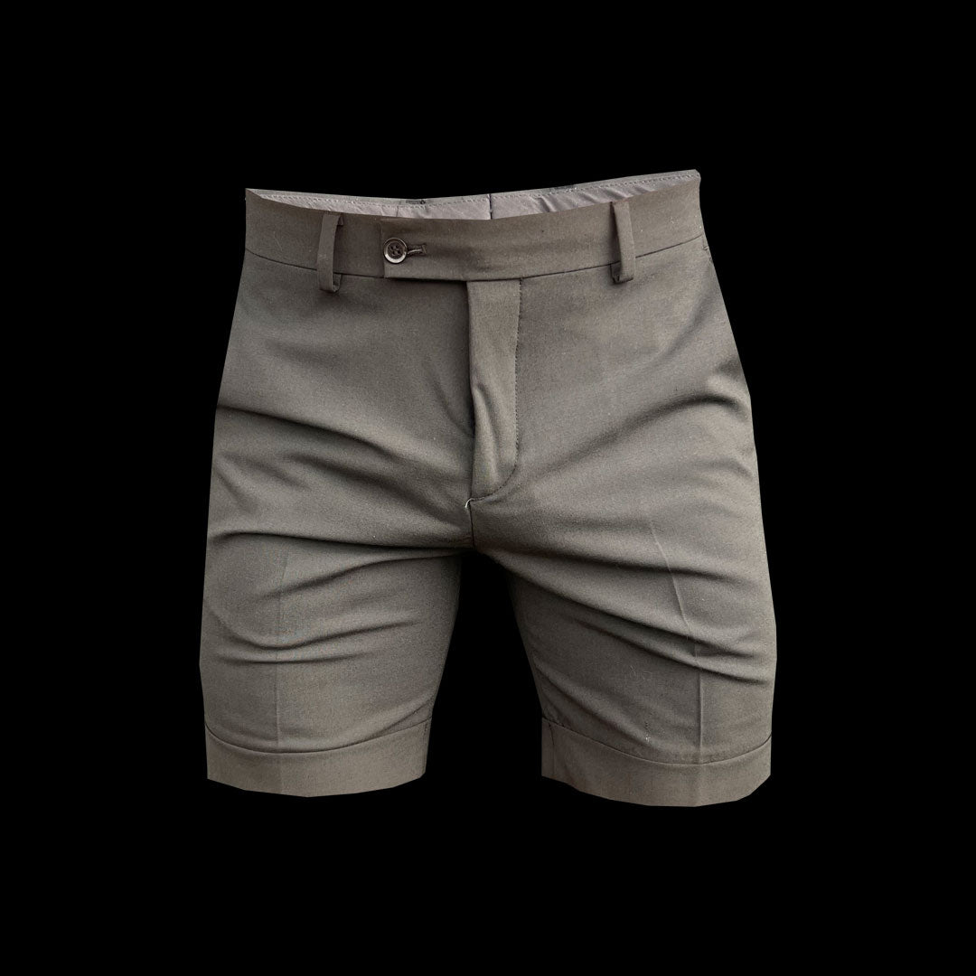 Tailored Black Shorts With Belt Loops - FSTS001