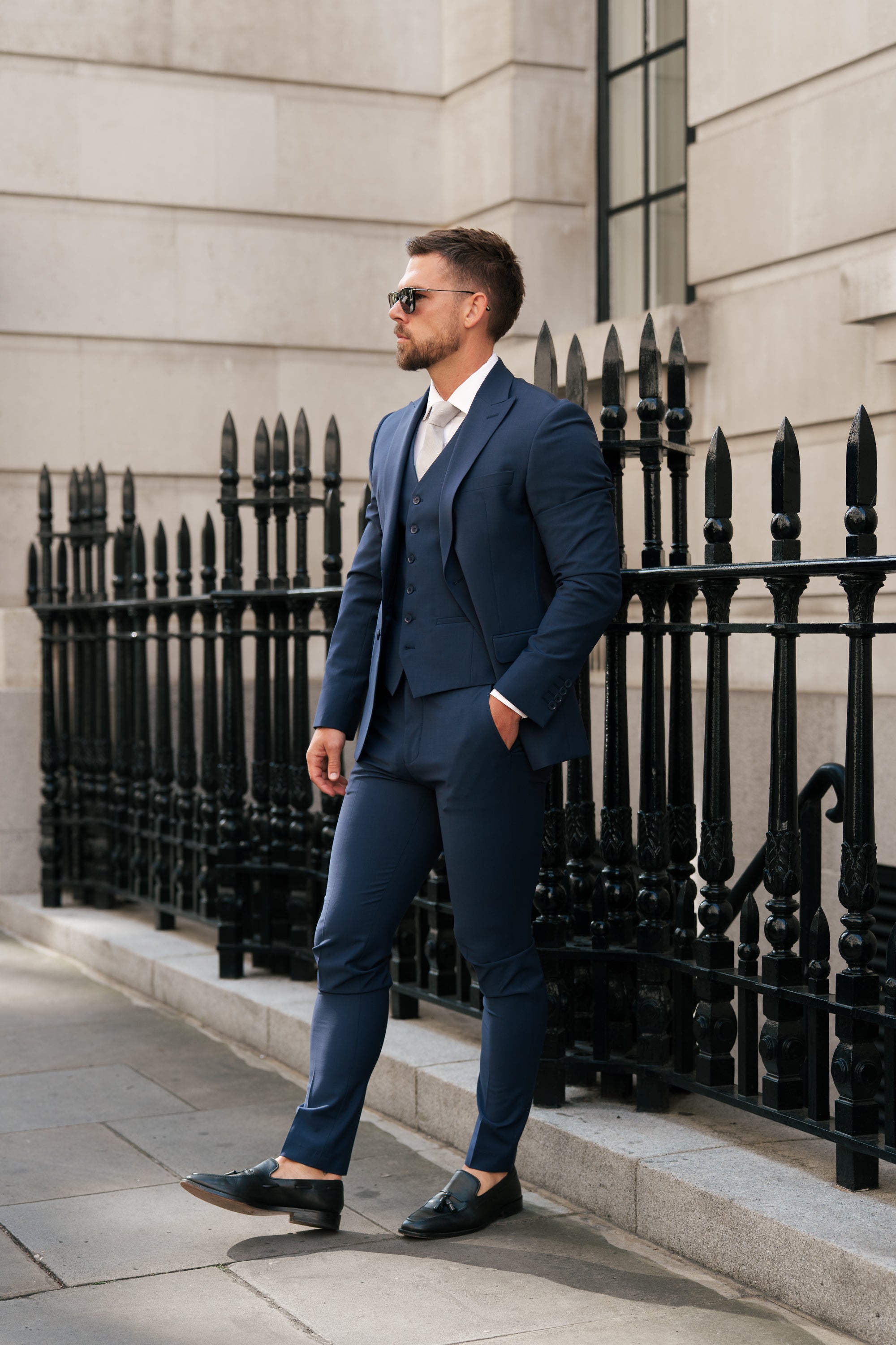 Slim Formal Waistcoat Navy - FSW012