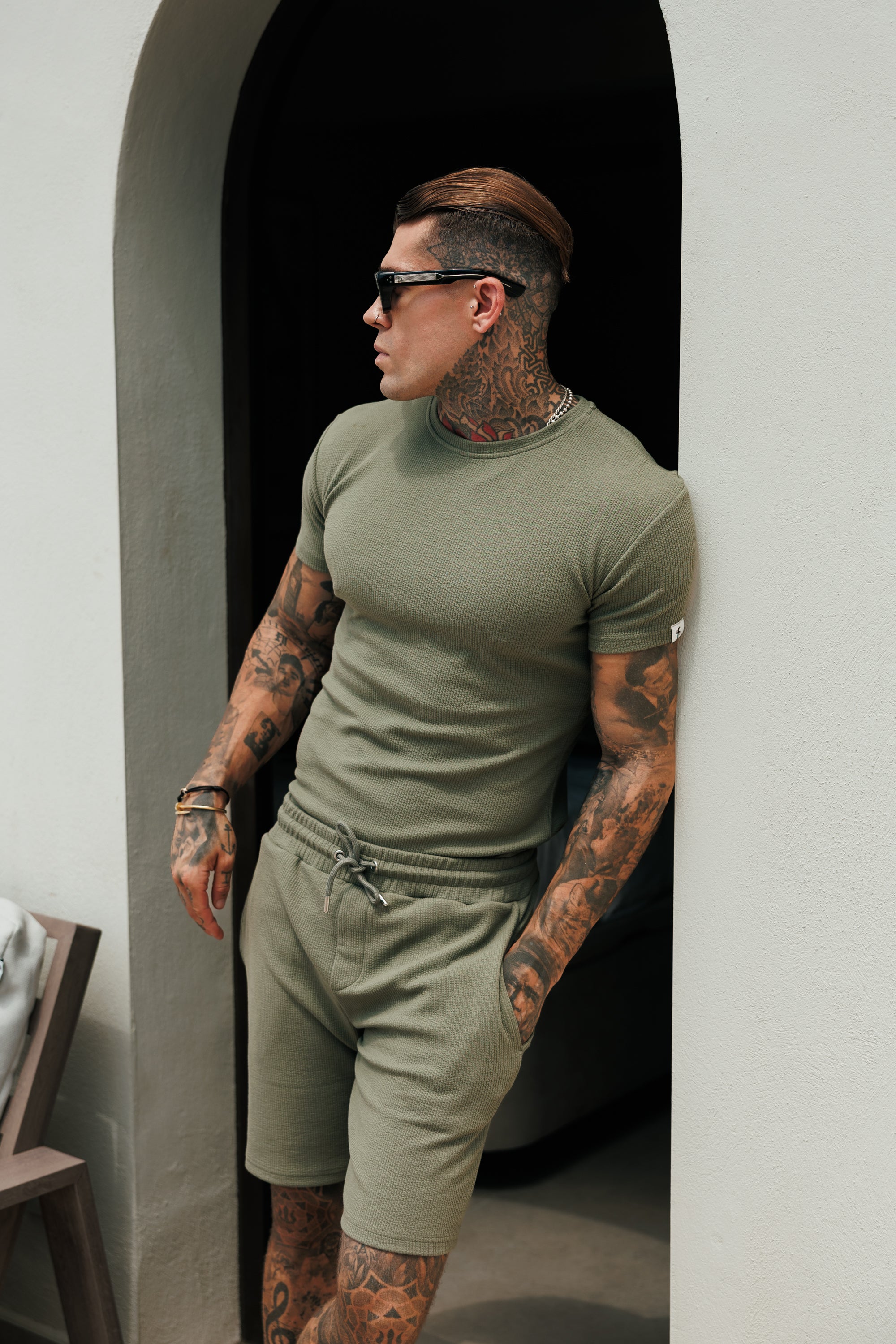 Jersey Cord Olive Shorts - FSR080