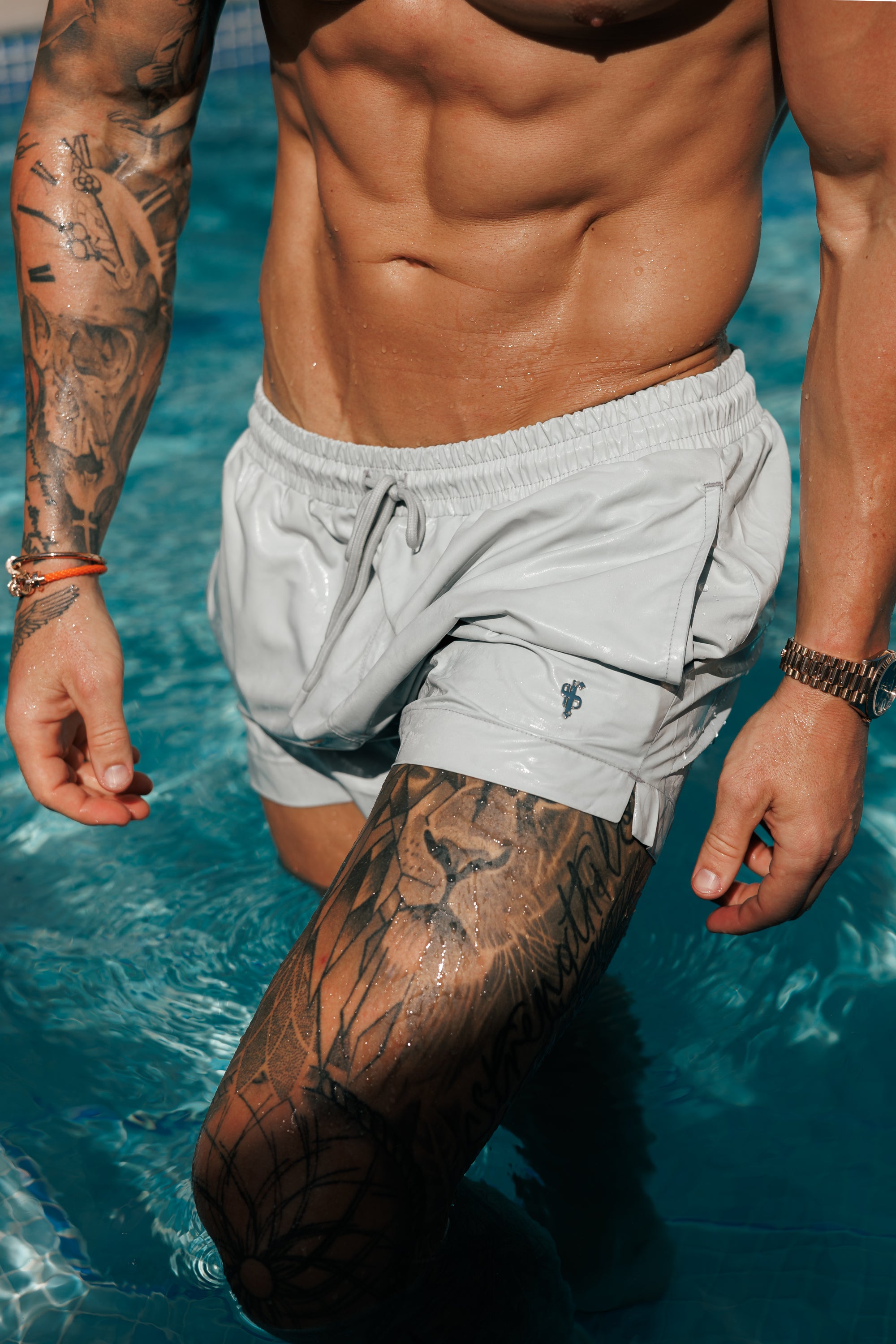 Light Grey / Silver Swim Shorts - FSH1323