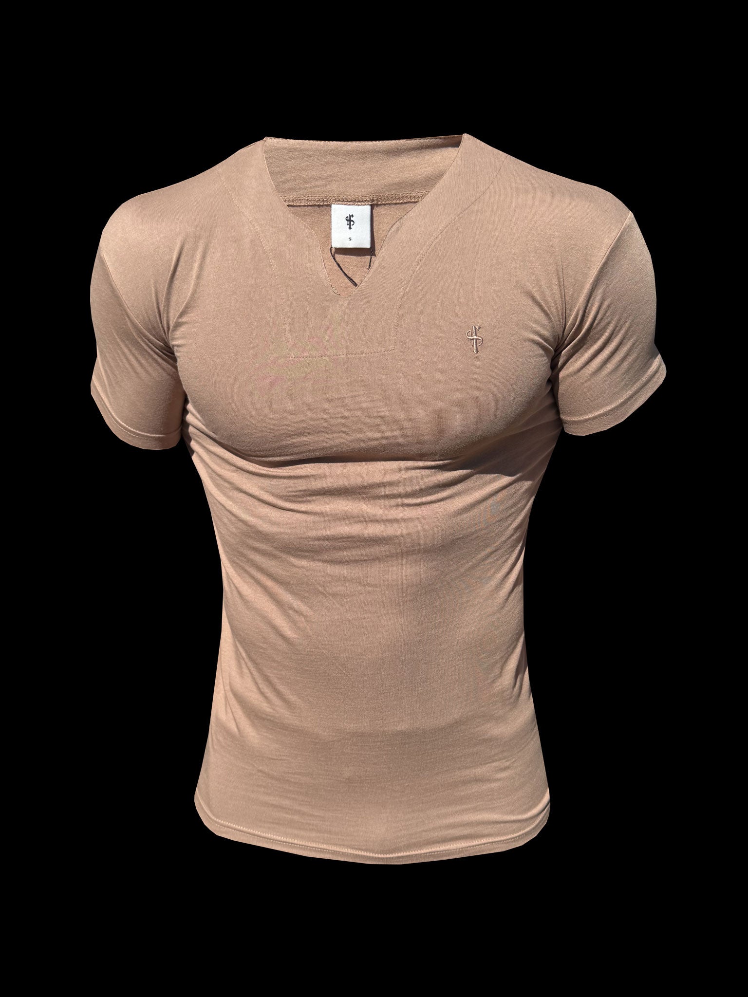 Advanced V Neck Bamboo Crew Short Sleeve Coffee - FSH1468