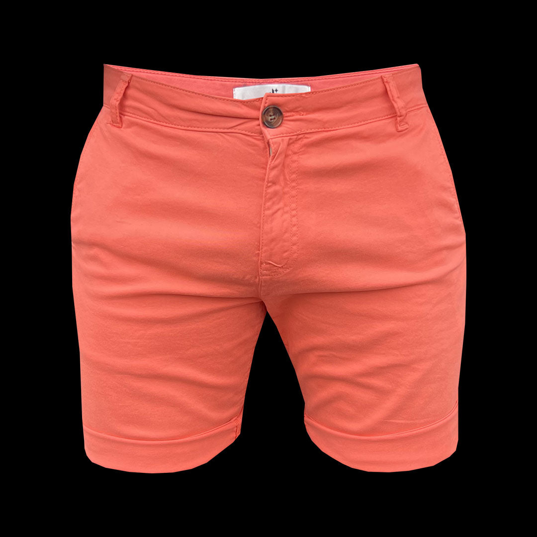 Slim Fit Coral Chino Shorts - FSH988
