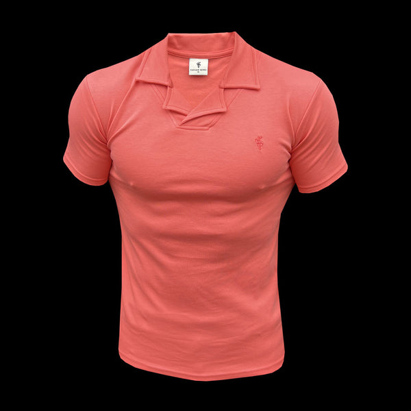 Father Sons Classic Coral Polo Shirt With Revere Collar - FSH1066