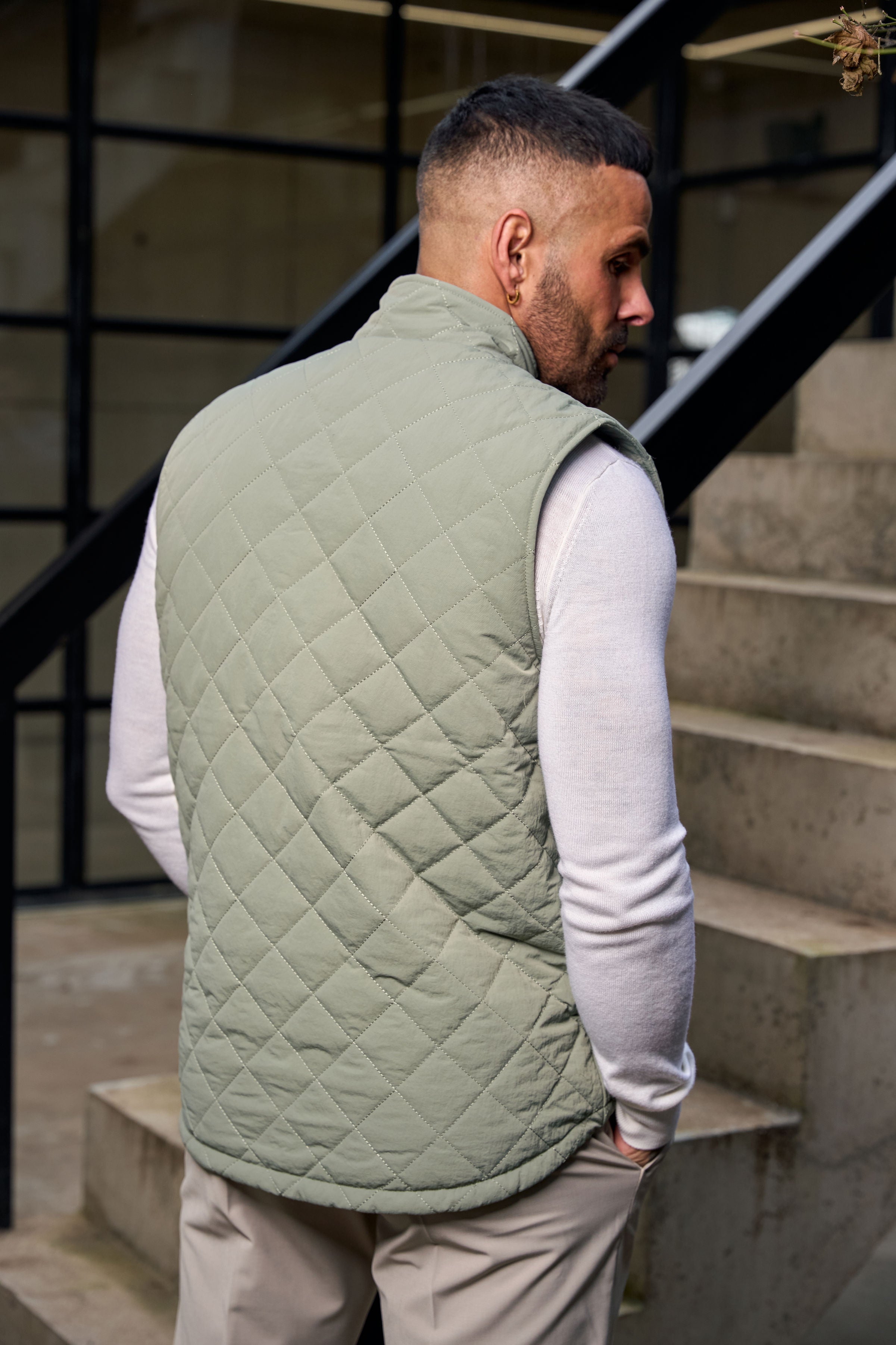 Sage Padded Gilet With Front Pockets - FSN210