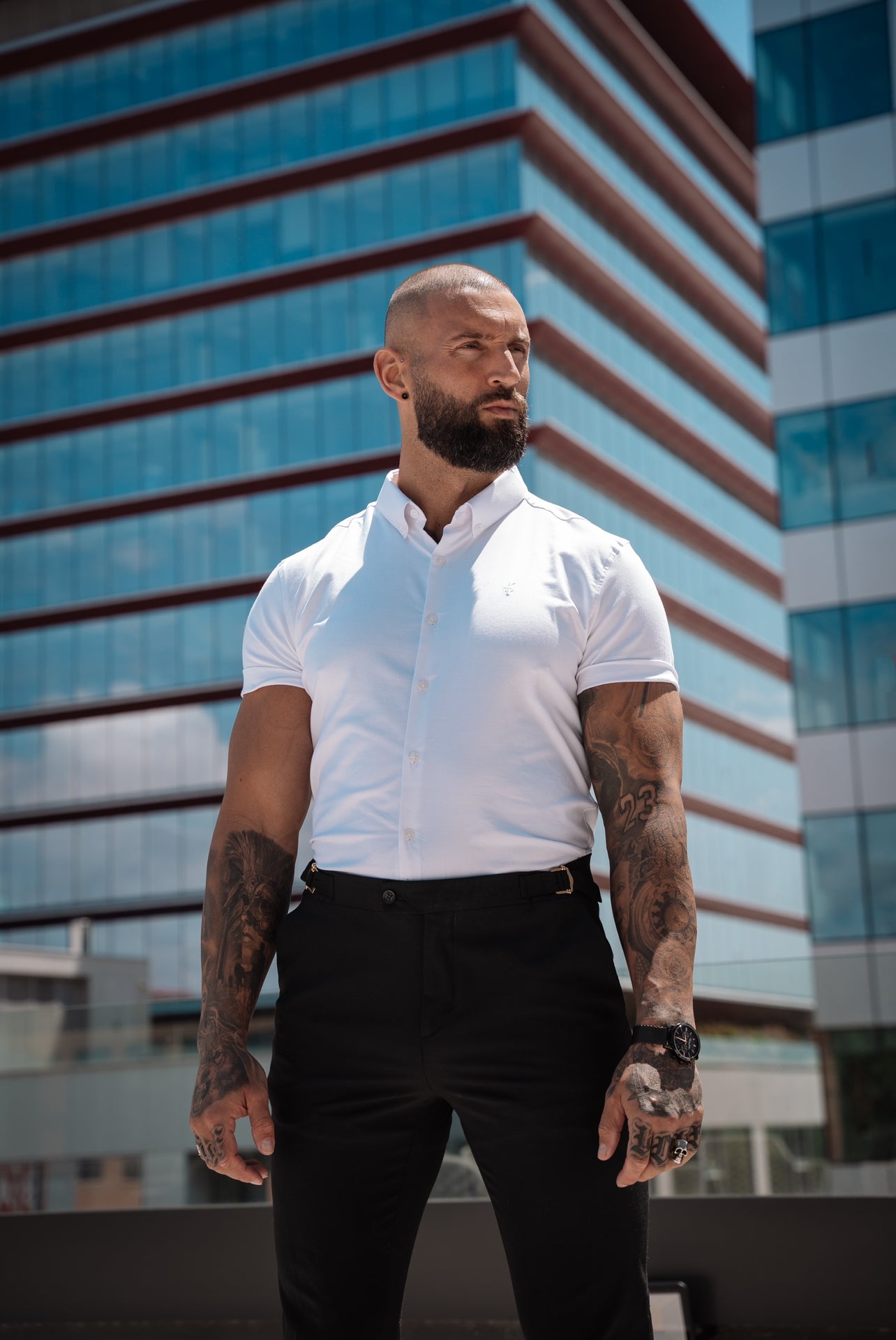 Classic Stretch Oxford Short Sleeve White - FS1015