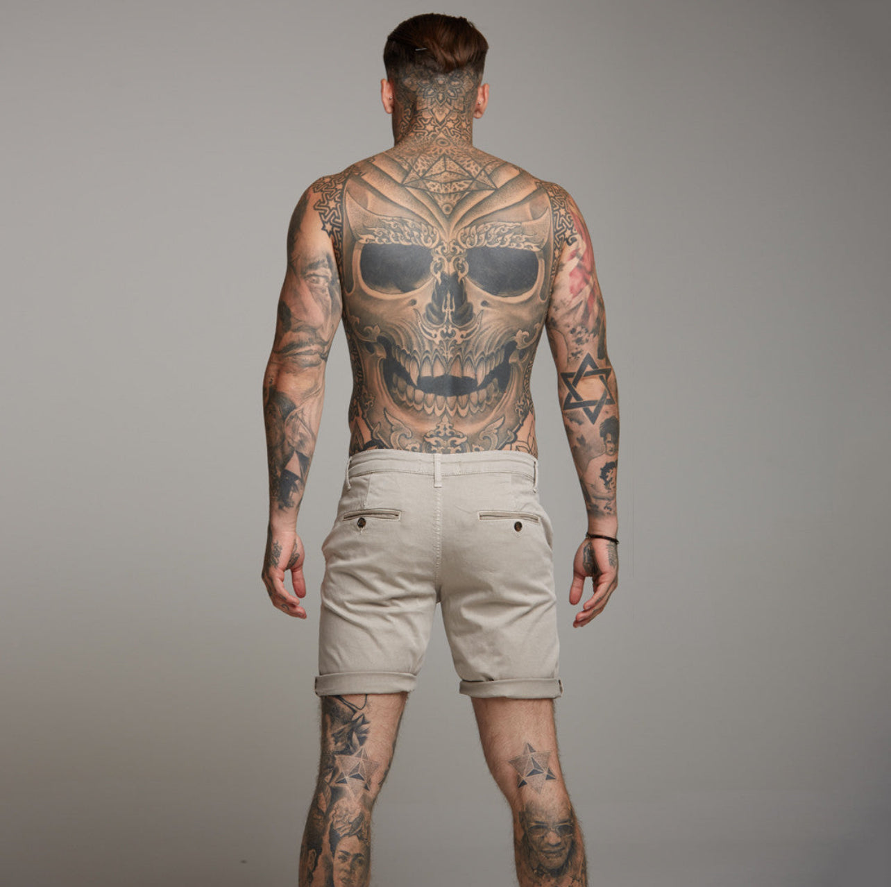 Slim Fit New Beige Chino Shorts - FSH983