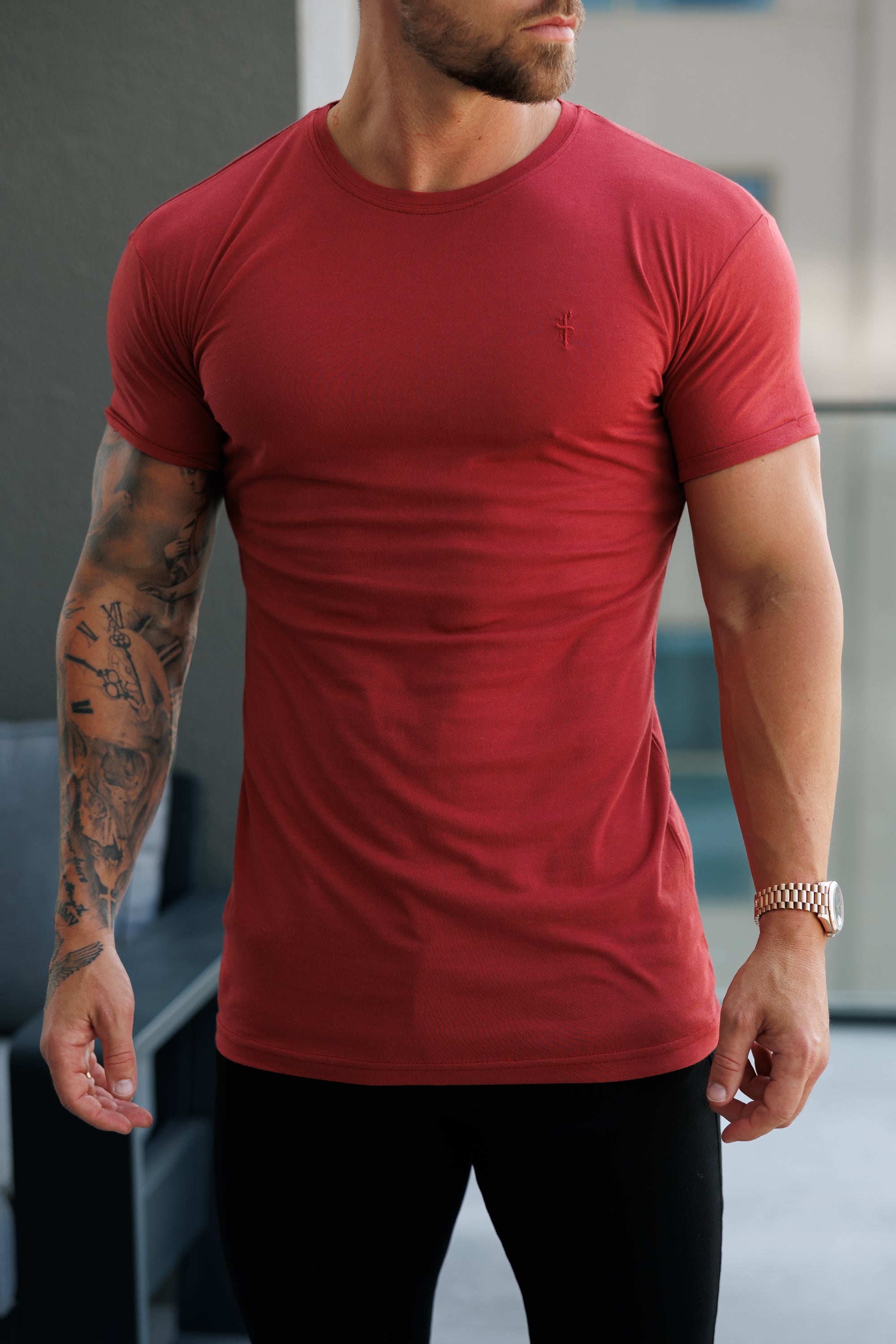 Brick Red Bamboo Crew - FSH1175