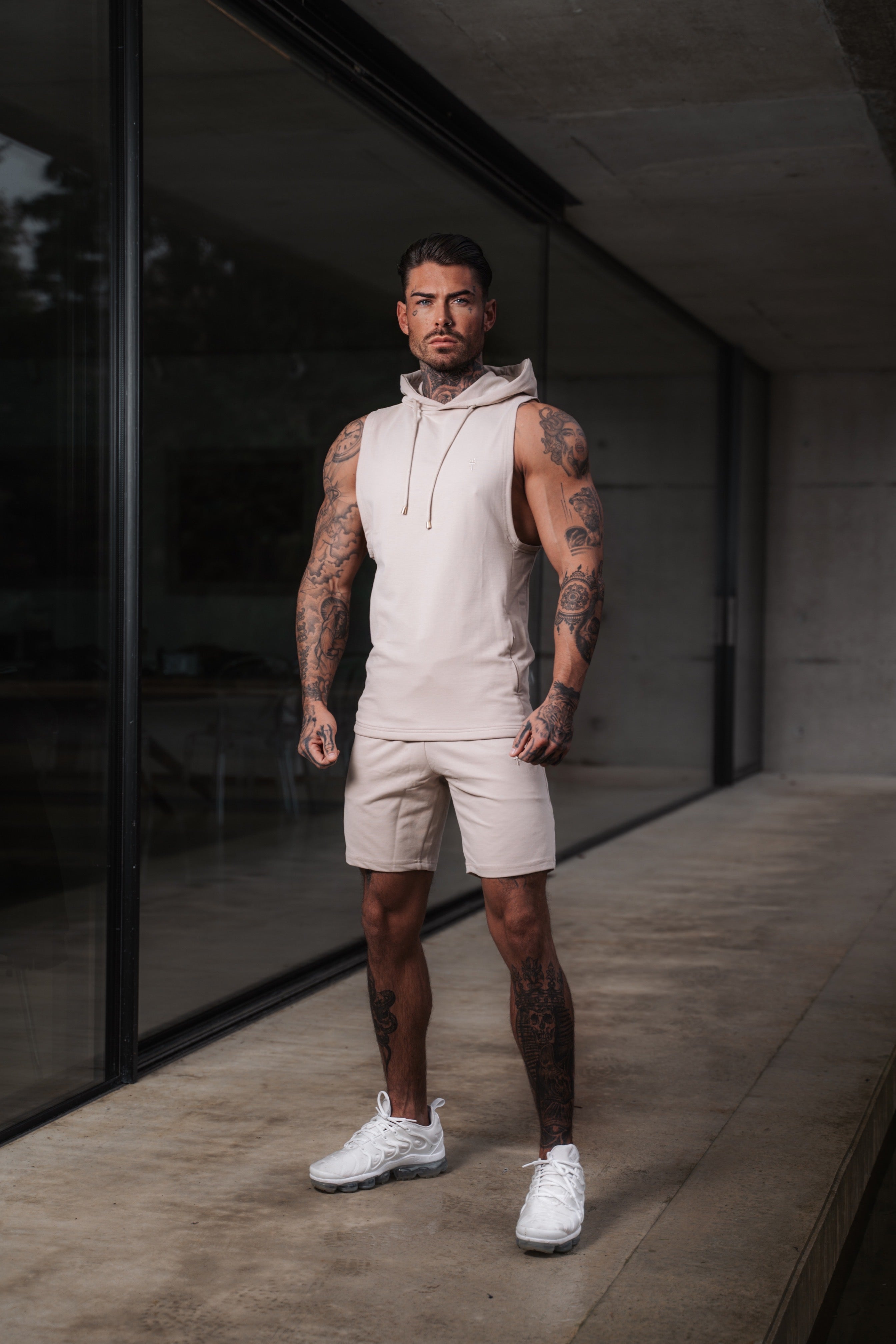 Beige Elasticated Shorts - FSH900