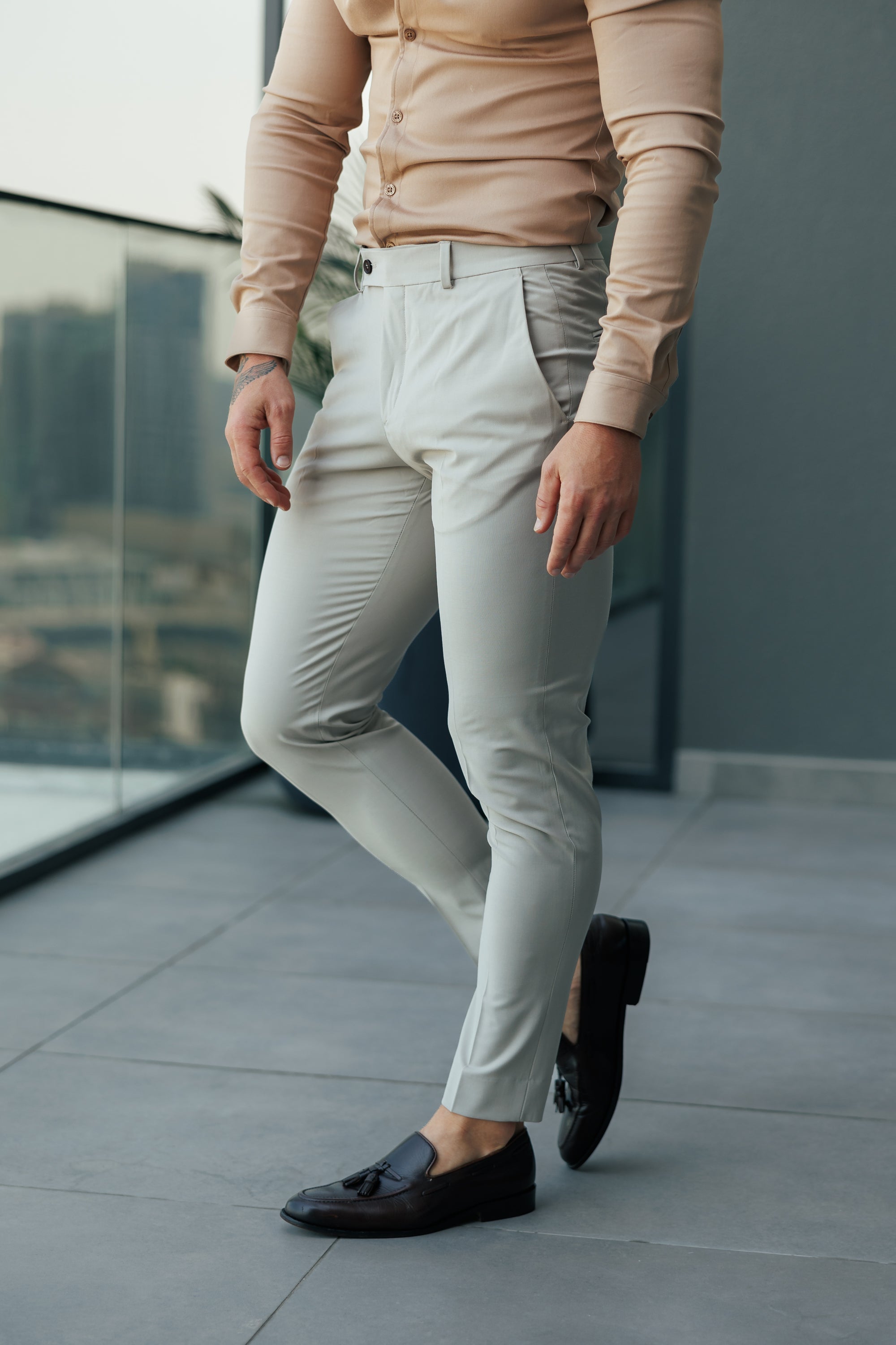 Slim Formal Stone Stretch Trousers - FST029