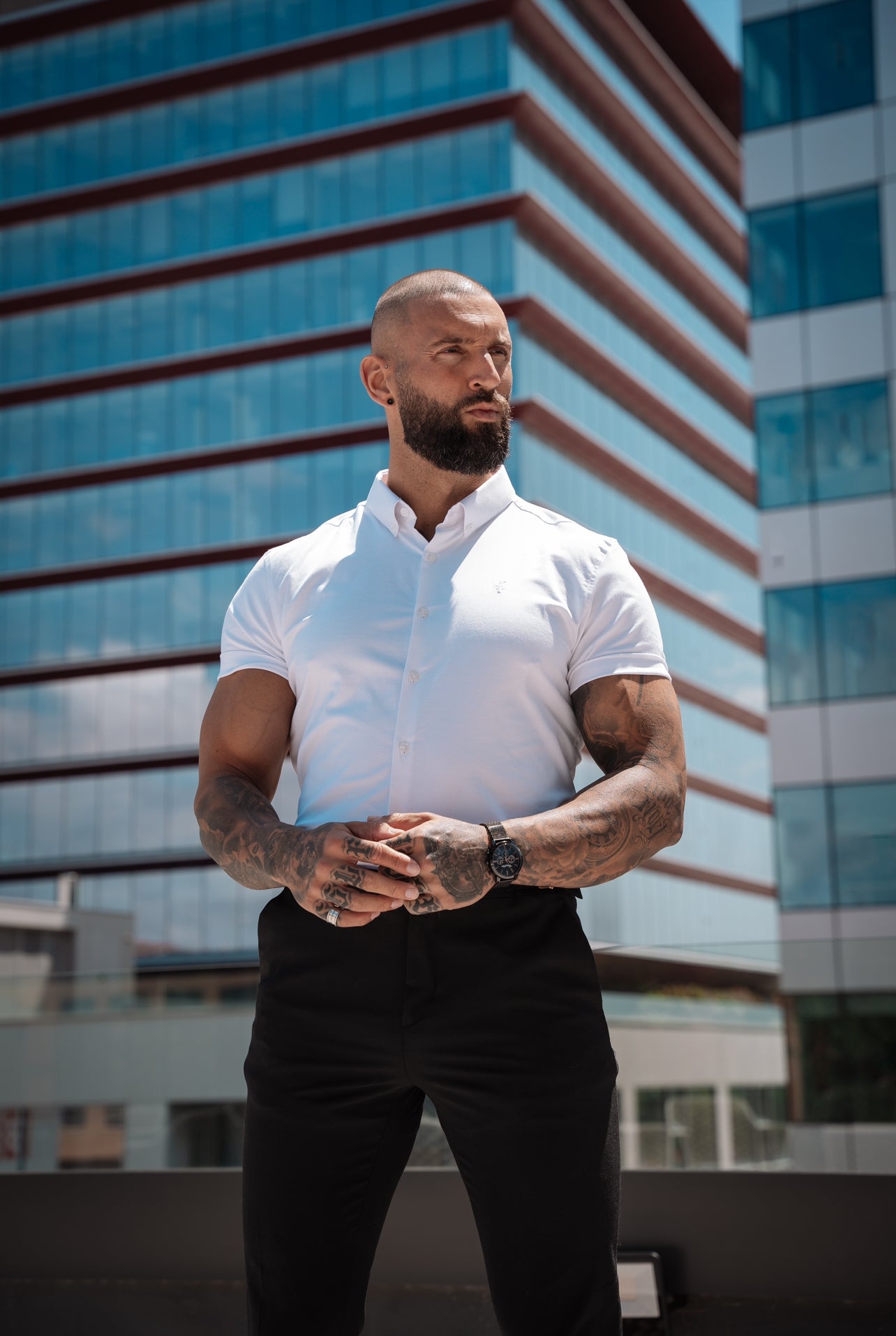 Classic Stretch Oxford Short Sleeve White - FS1015