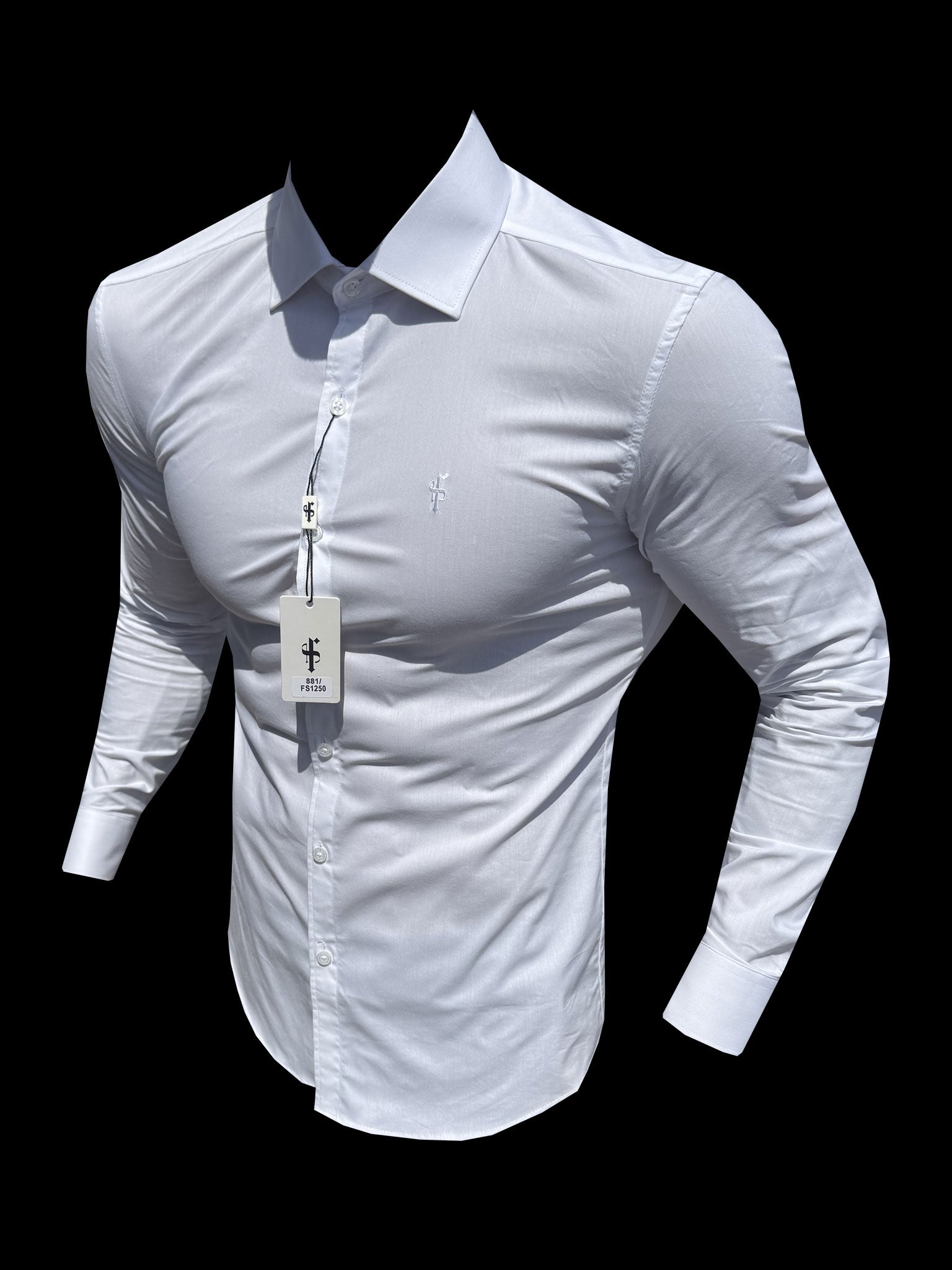 Ares Muscle Fit Advanced Stretch White Cutaway Collar Shirt - FS1250