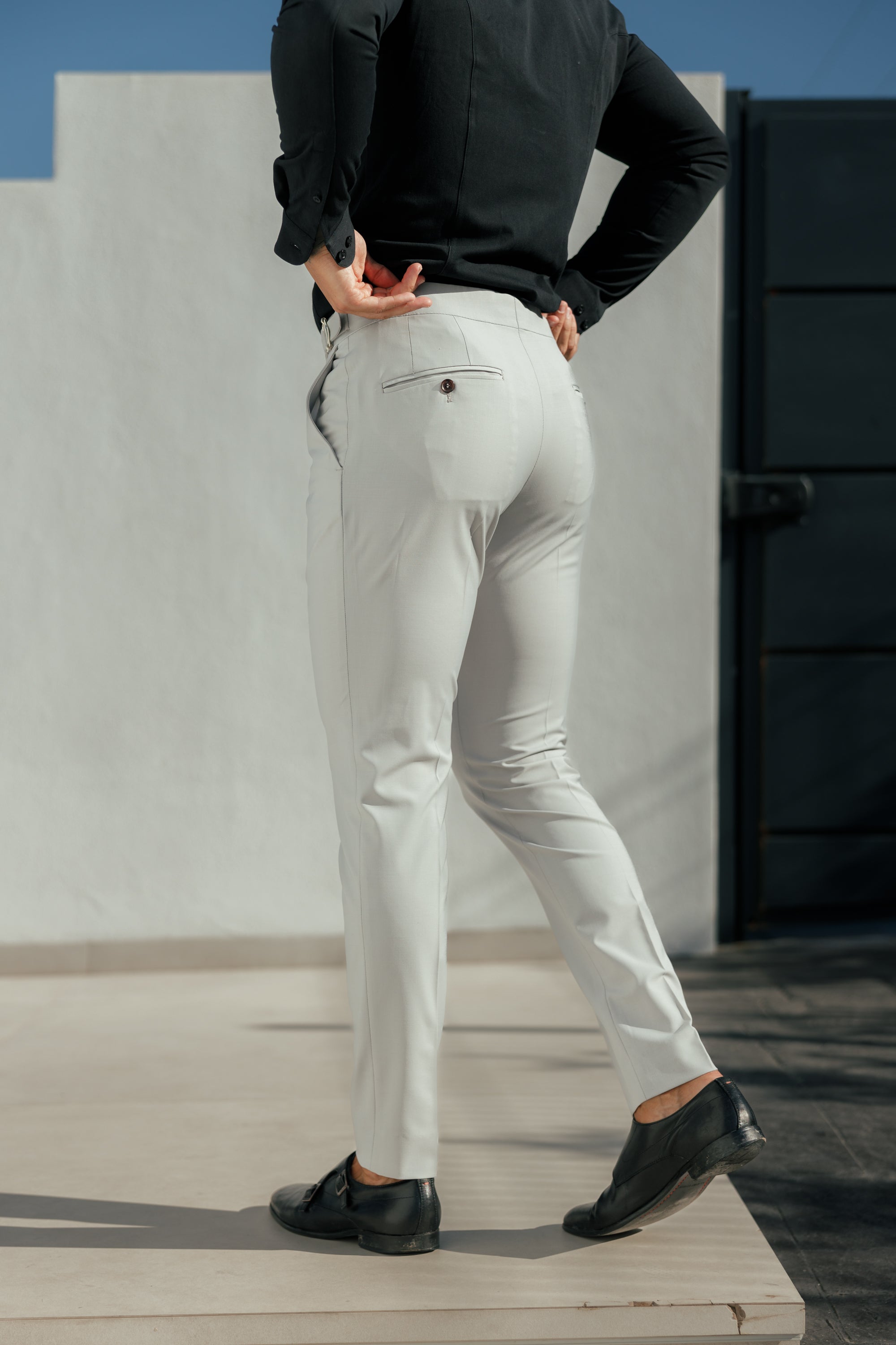 Slim Formal Stone Stretch Trousers with Side Adjusters - FST028