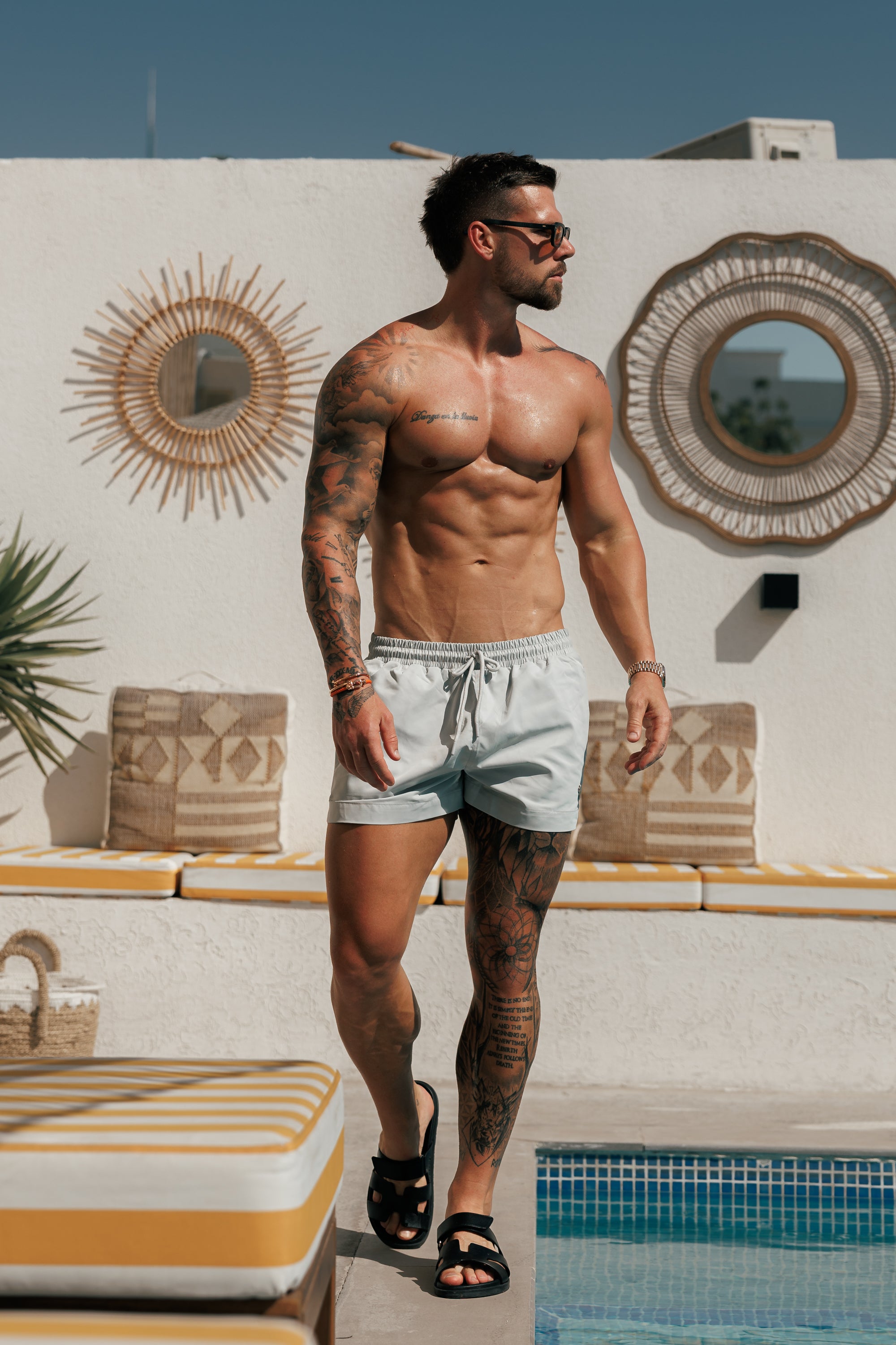 Light Grey / Silver Swim Shorts - FSH1323