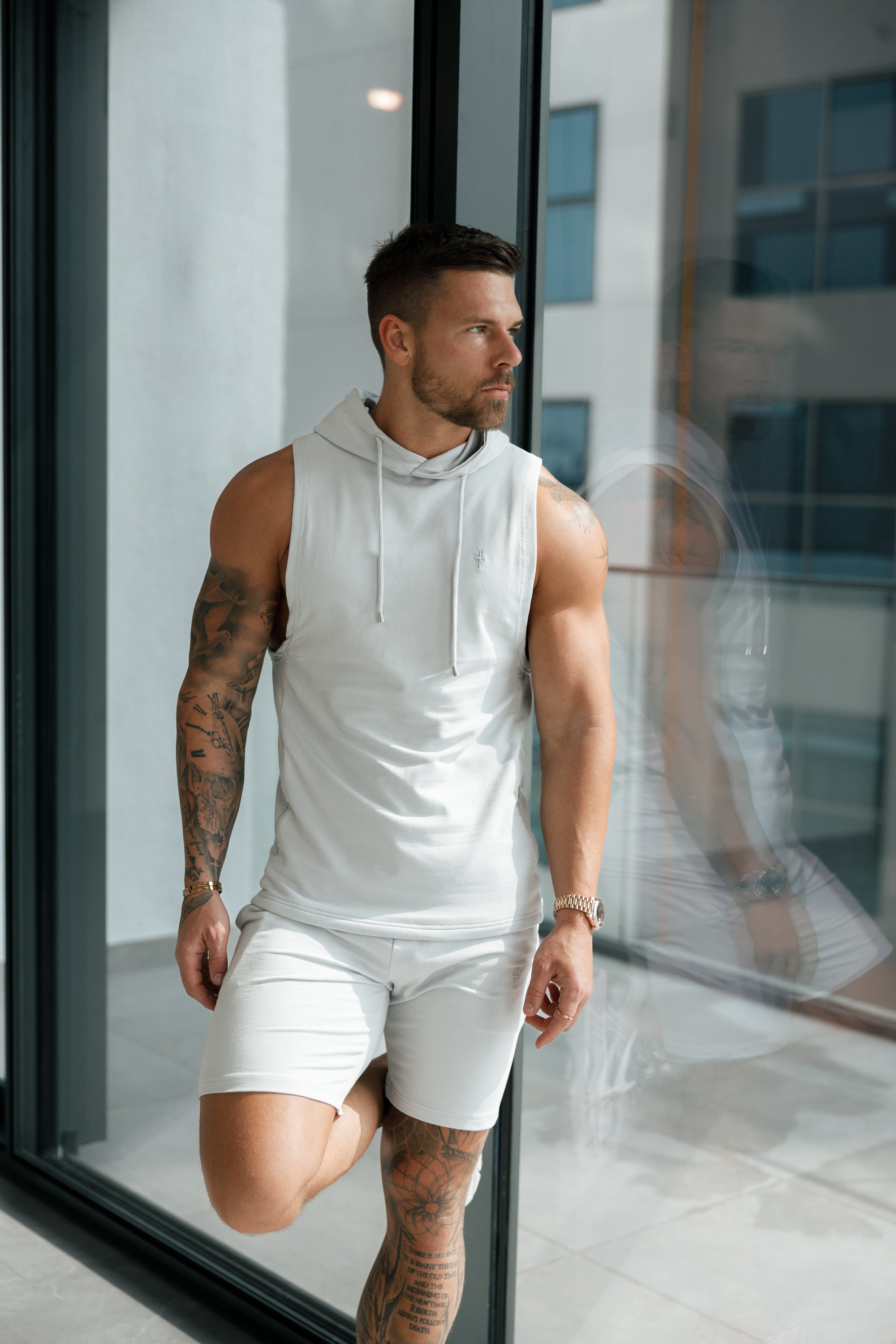 Light Grey Elasticated Shorts - FSH899