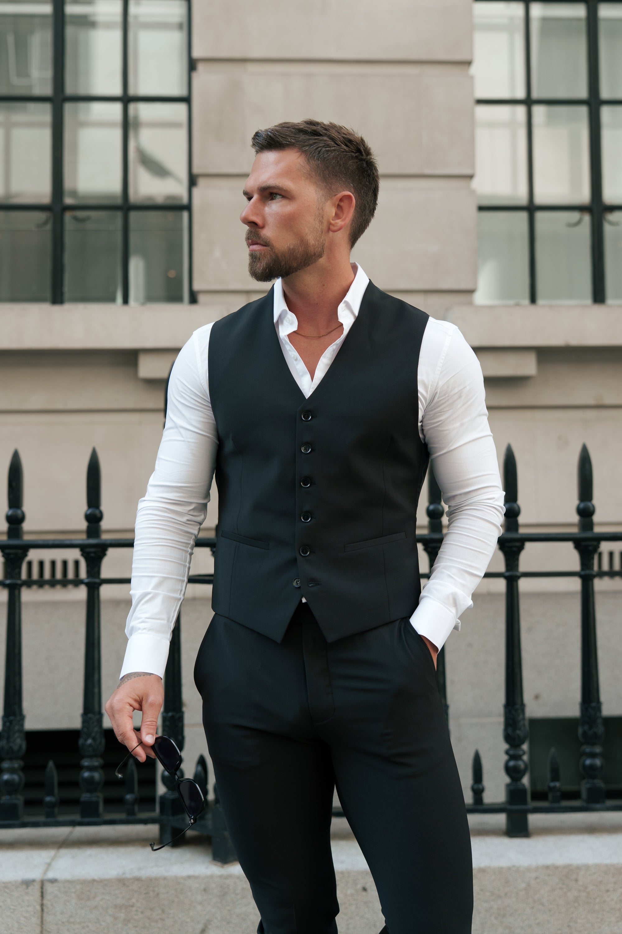 Slim Formal Waistcoat Black - FSW010