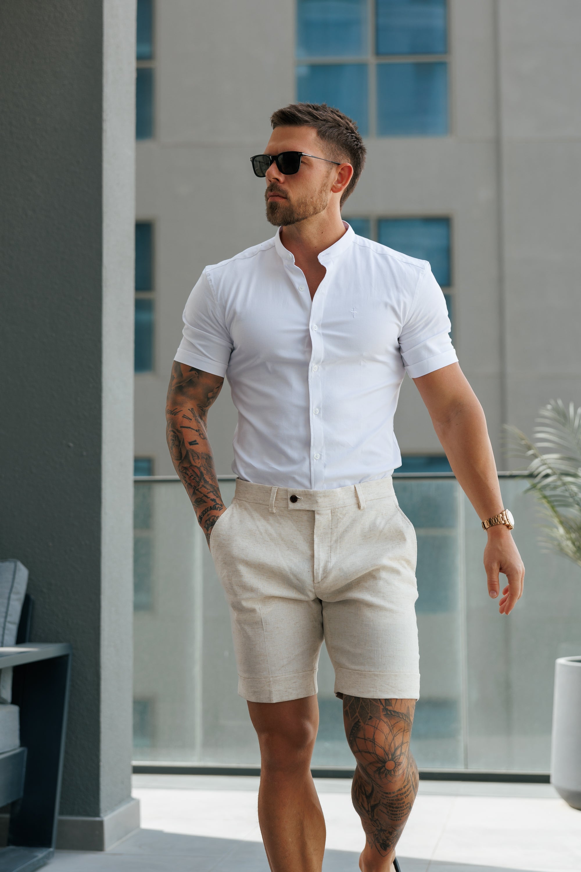 Tailored Linen Shorts - FSTS002