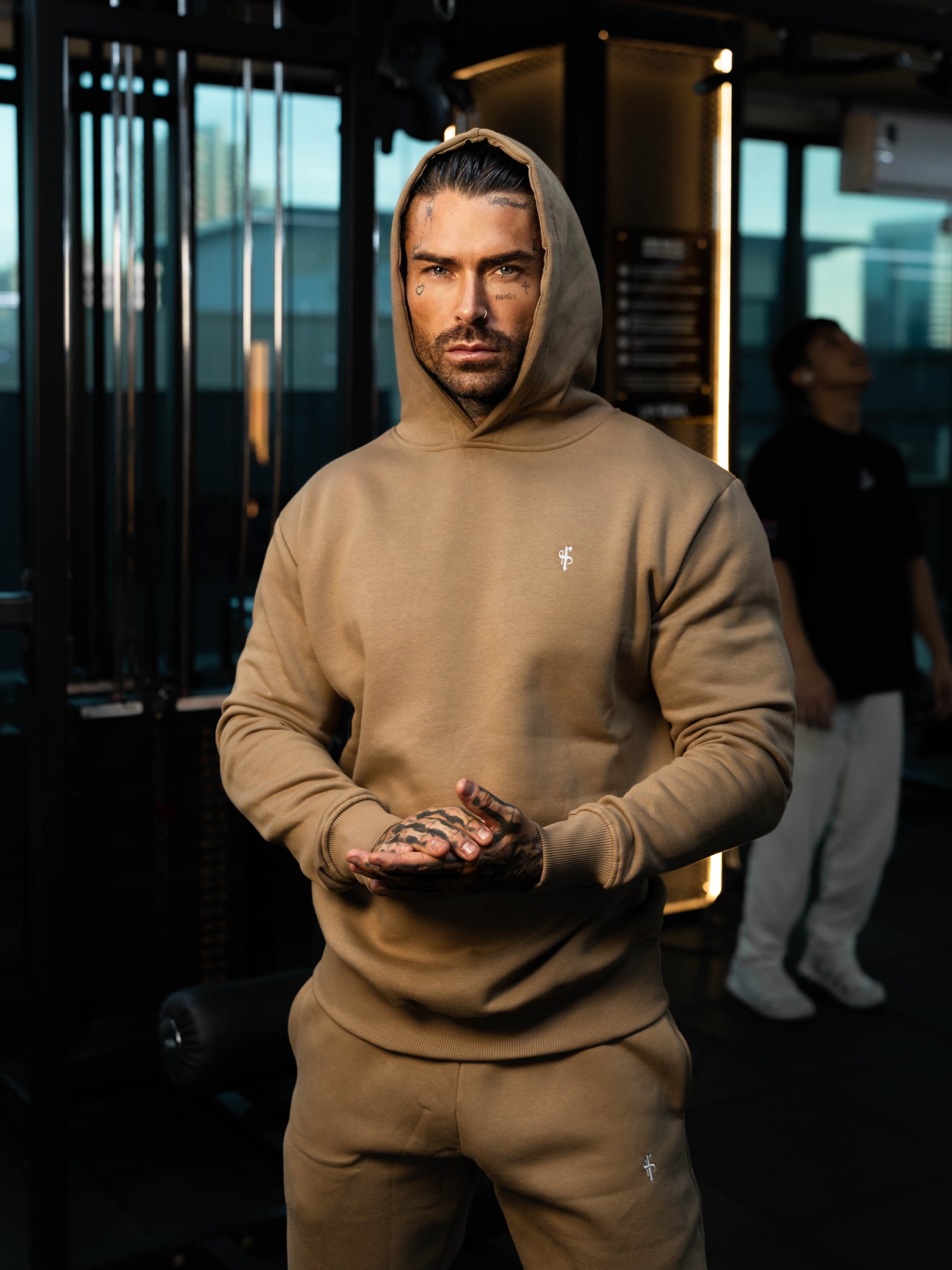 Plain Taupe Hoodie With FS Branding - FSH1191