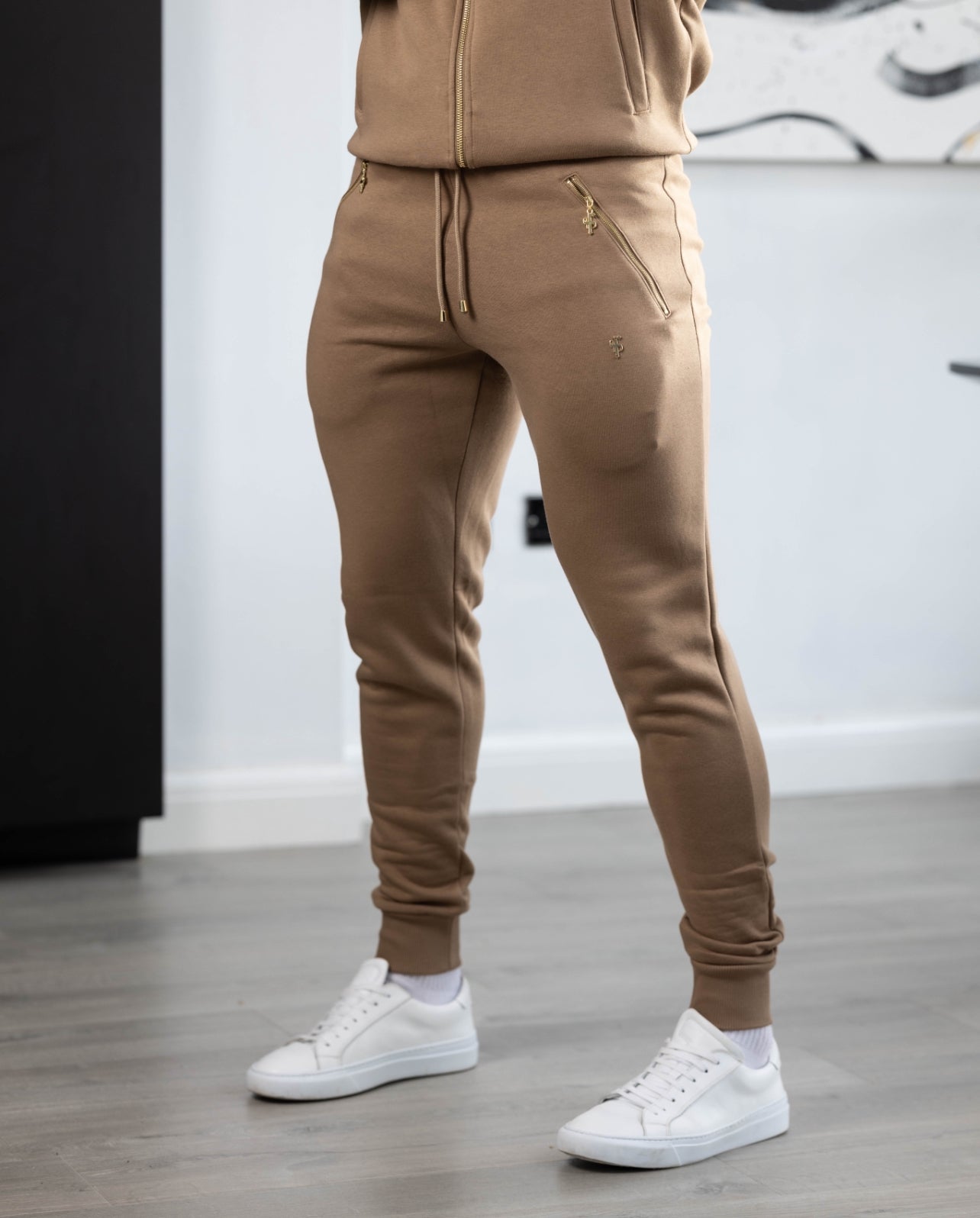 Taupe / Gold Bottoms with Zipped Pockets - FSH1254