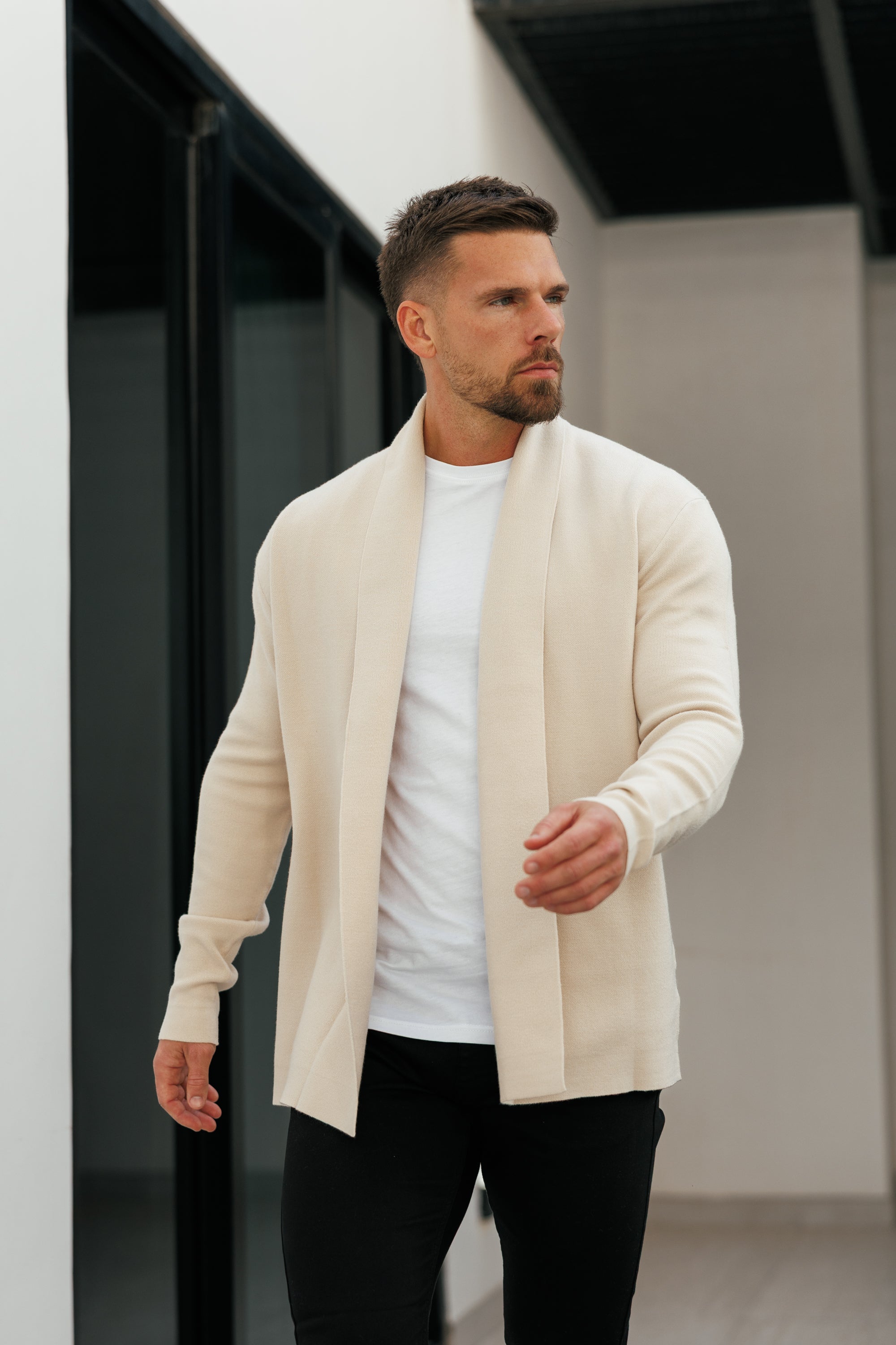 Soft Touch Shawl Cardigan Beige - FSA003 (PRE ORDER 29TH APRIL)
