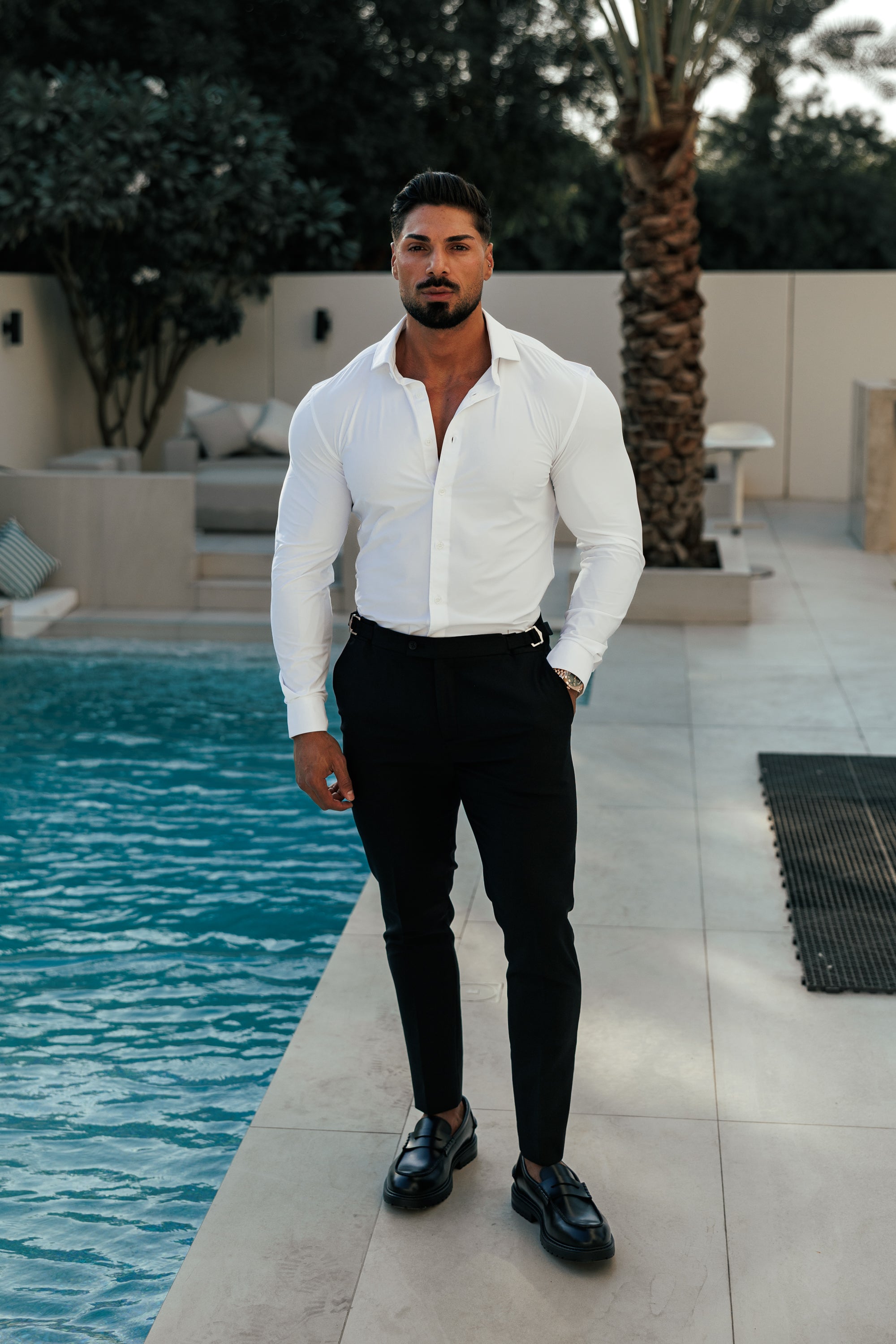 Ultra Stretch Compression Shirt Long Sleeve White - FS1233