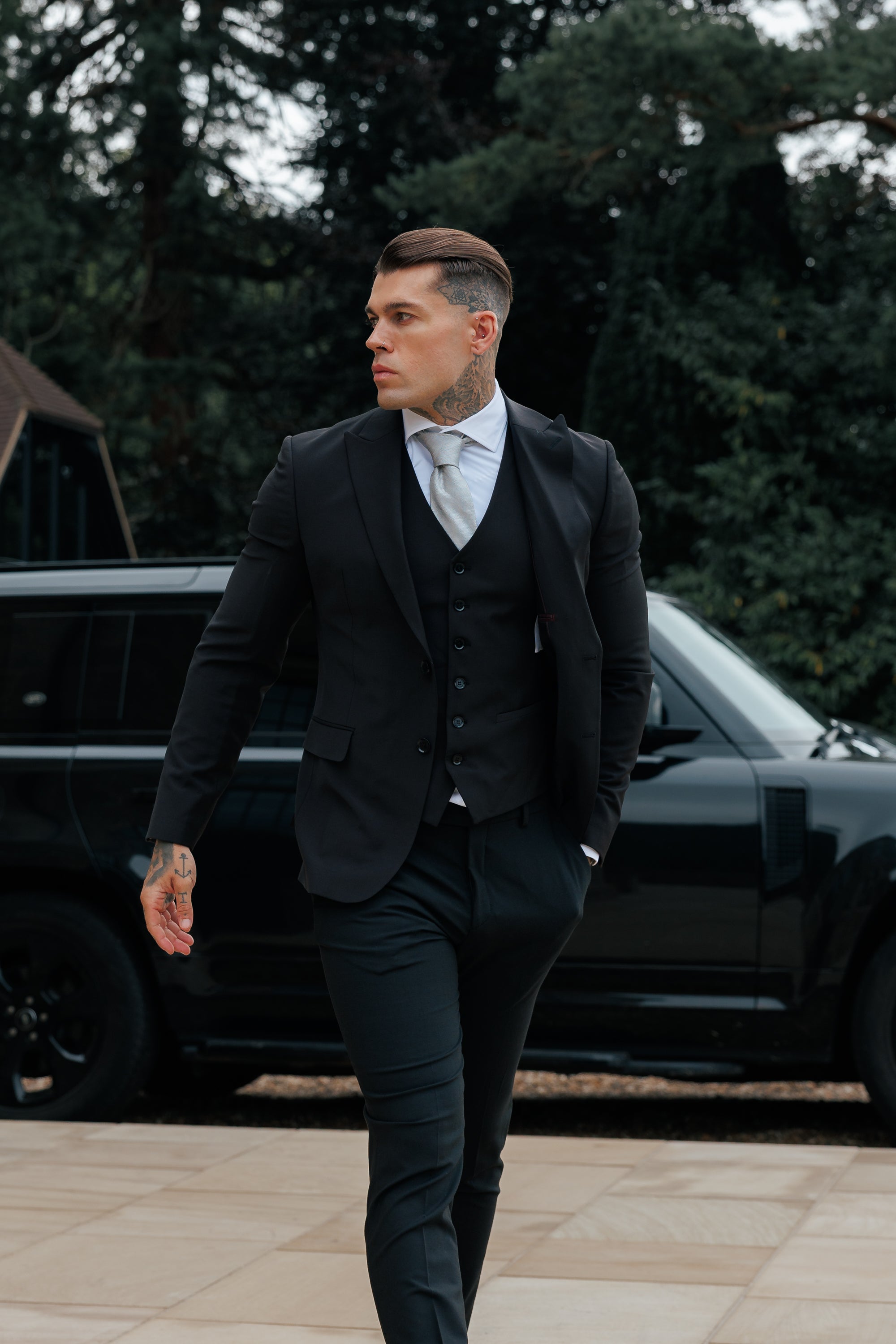 Slim Formal Suit Jacket Black - FSJKT011