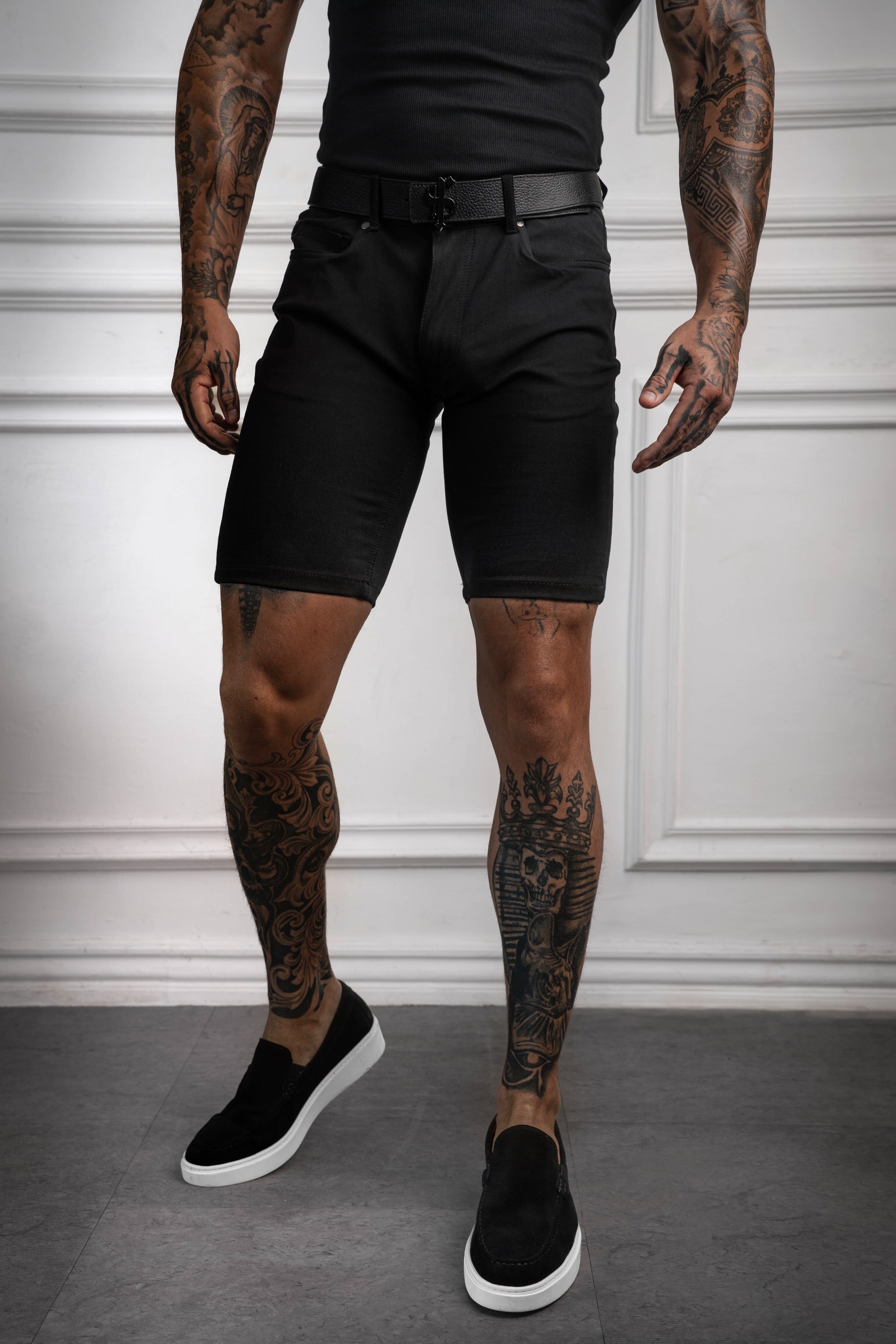 Ultra Stretch Black Relaxed Shorts - FSJS005