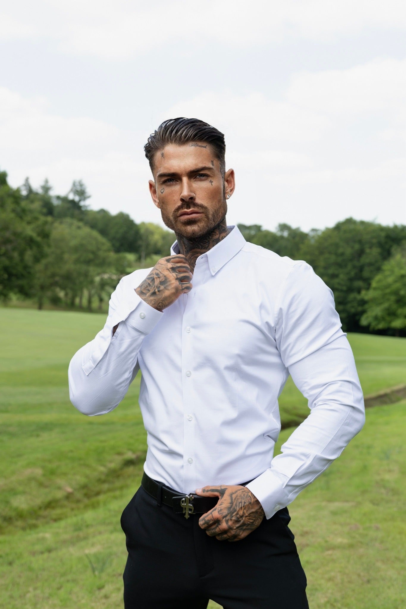 Classic Stretch Oxford Long Sleeve White - FS1014