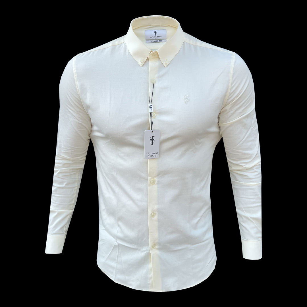 Classic Stretch Oxford Long Sleeve Lemon - FS1008