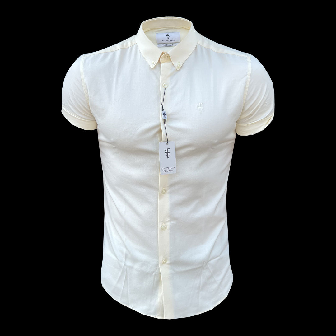 Classic Stretch Oxford Short Sleeve Lemon - FS1009